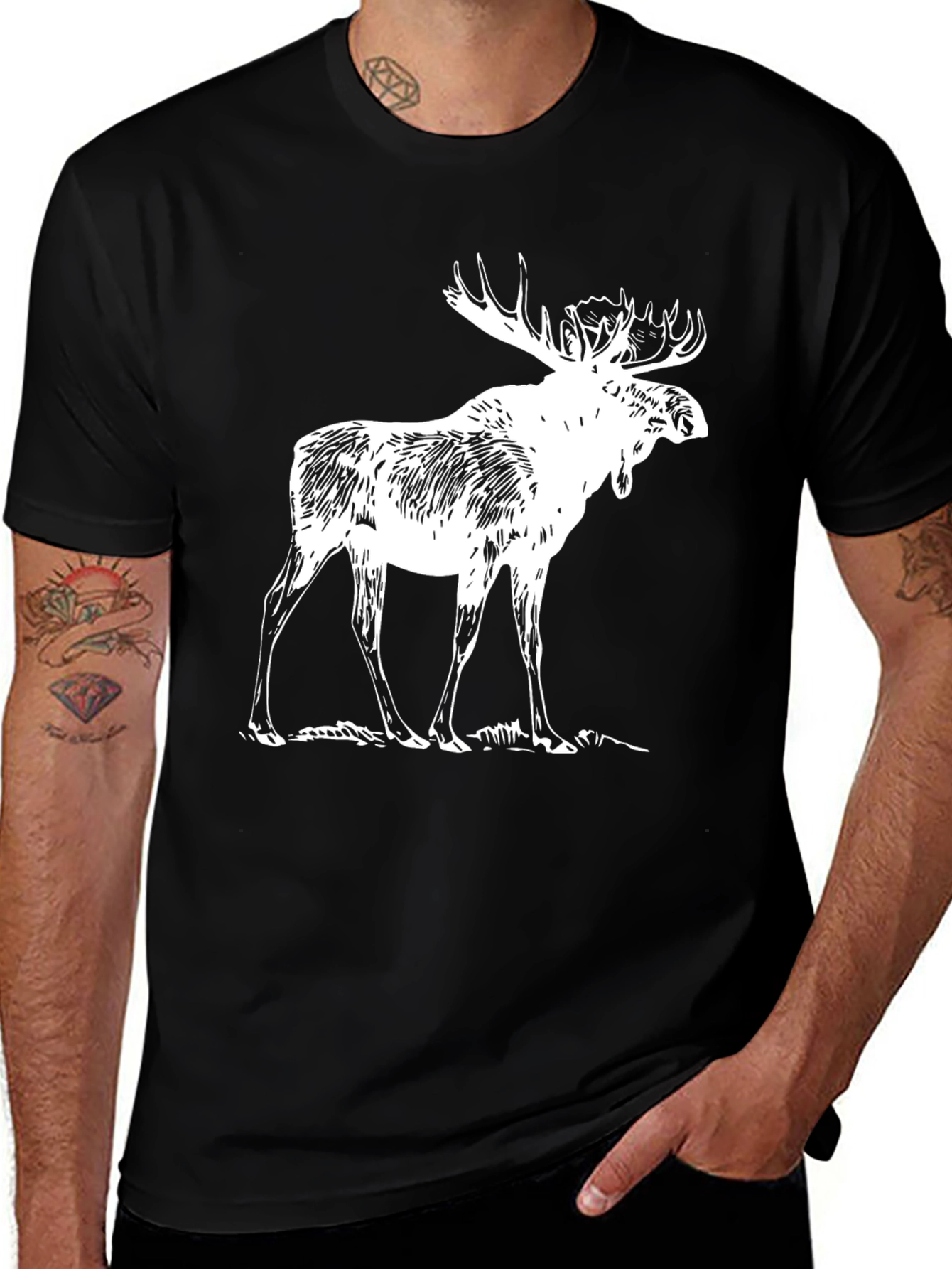 Moose Graphic Tee - Black