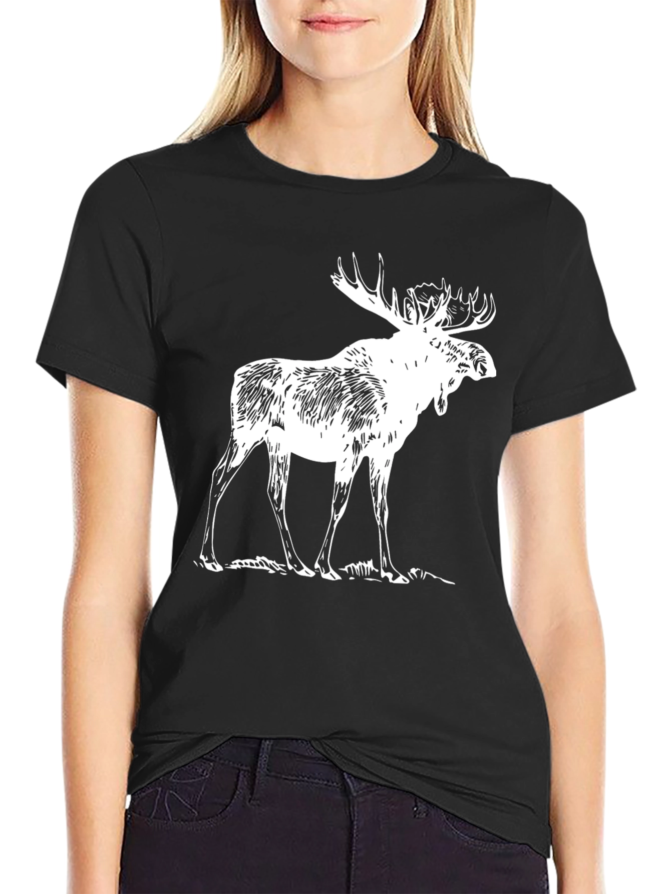 Moose Graphic Tee - Black