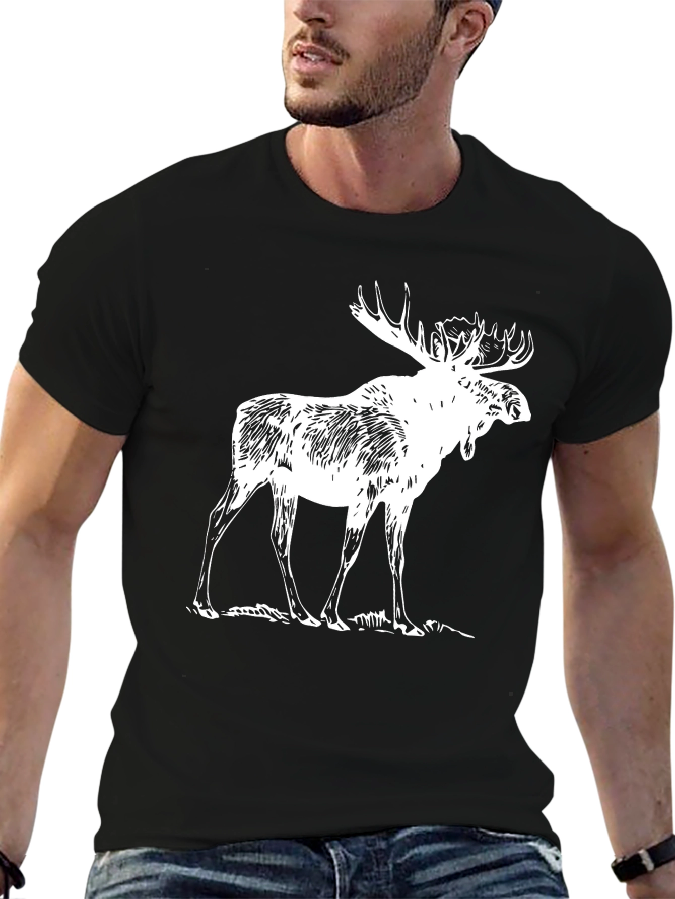 Moose Graphic Tee - Black