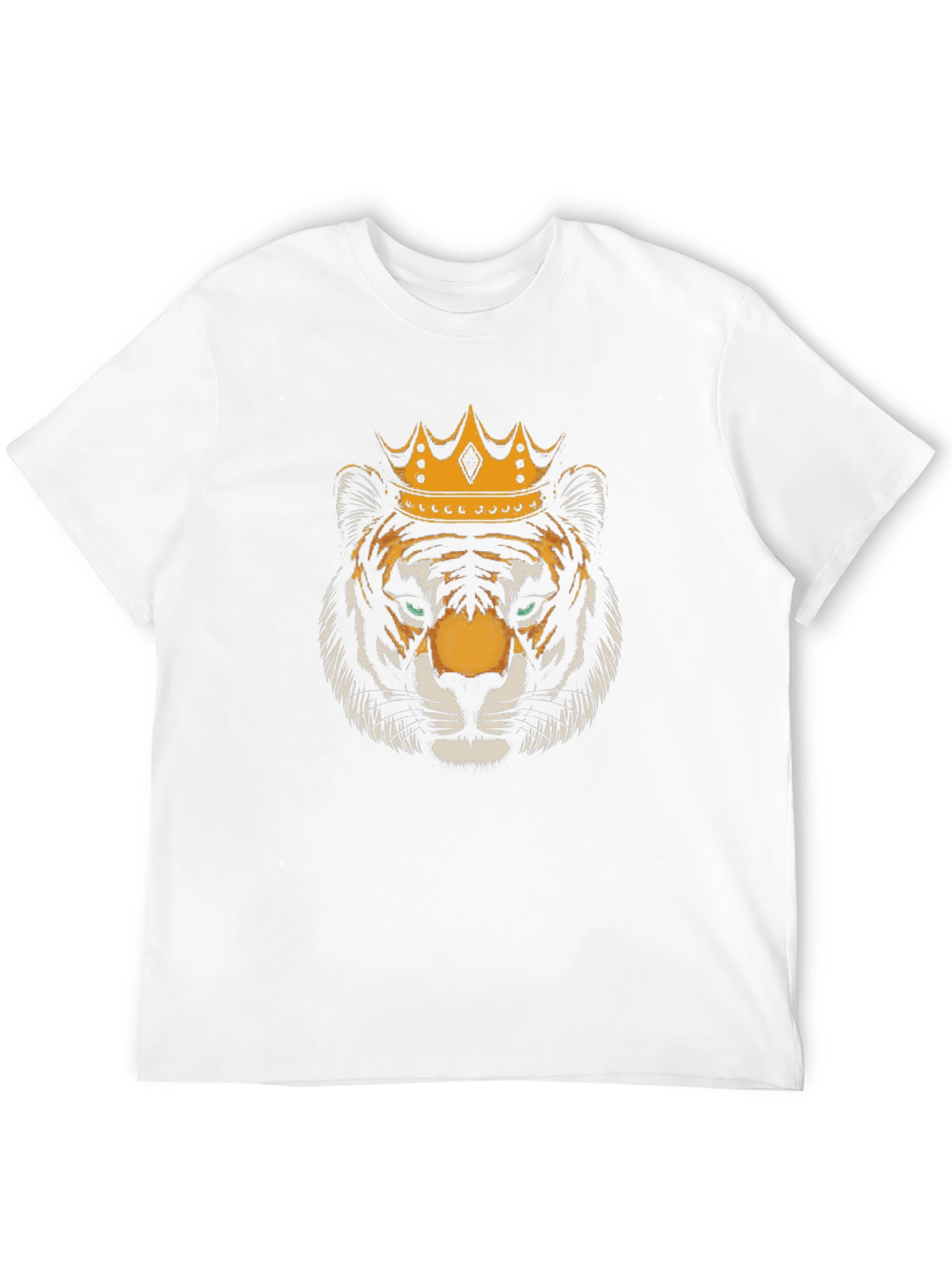 King Tiger Graphic Tee - Bold Black Cotton Shirt