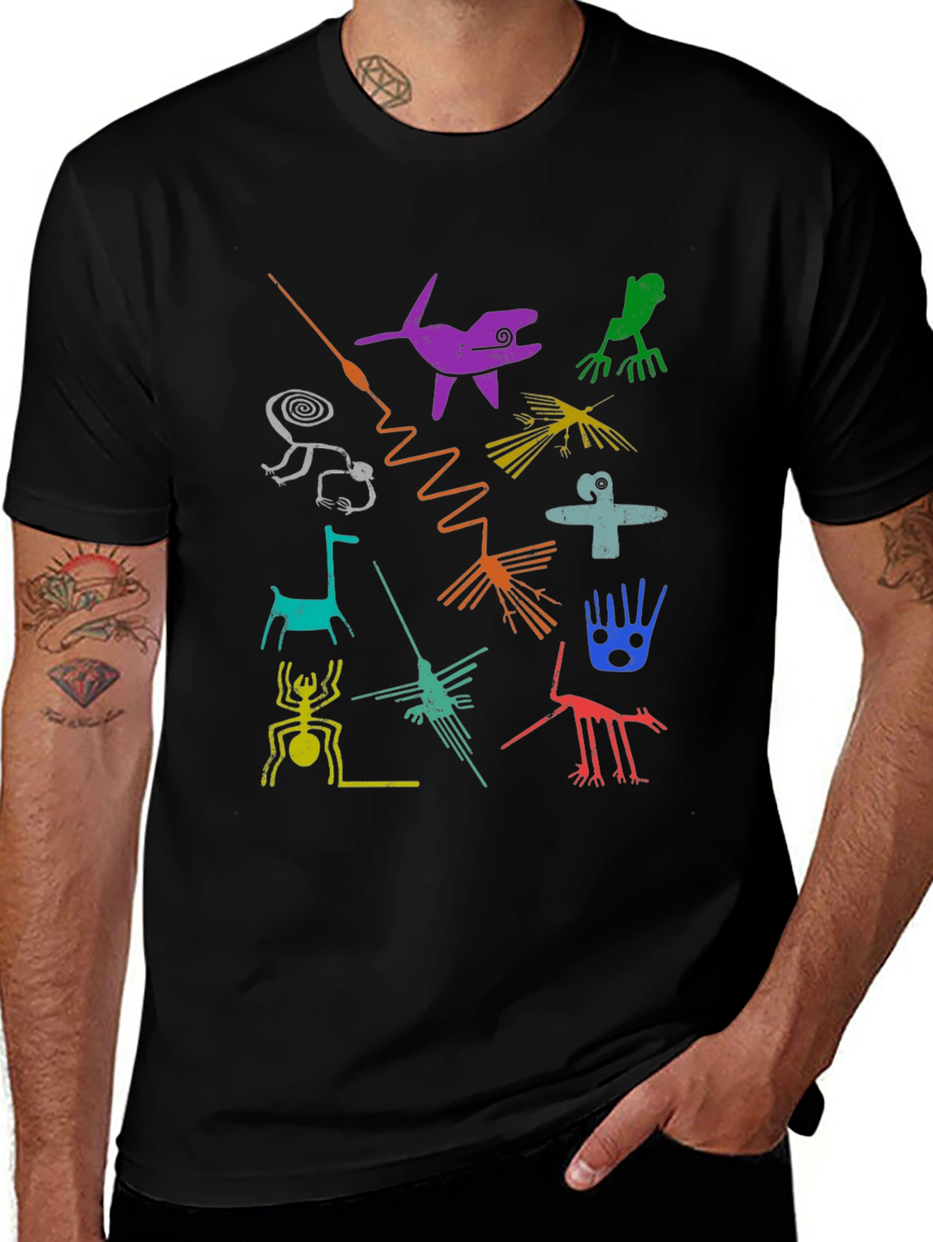 Nazca Lines Graphic Tee - Unique Design