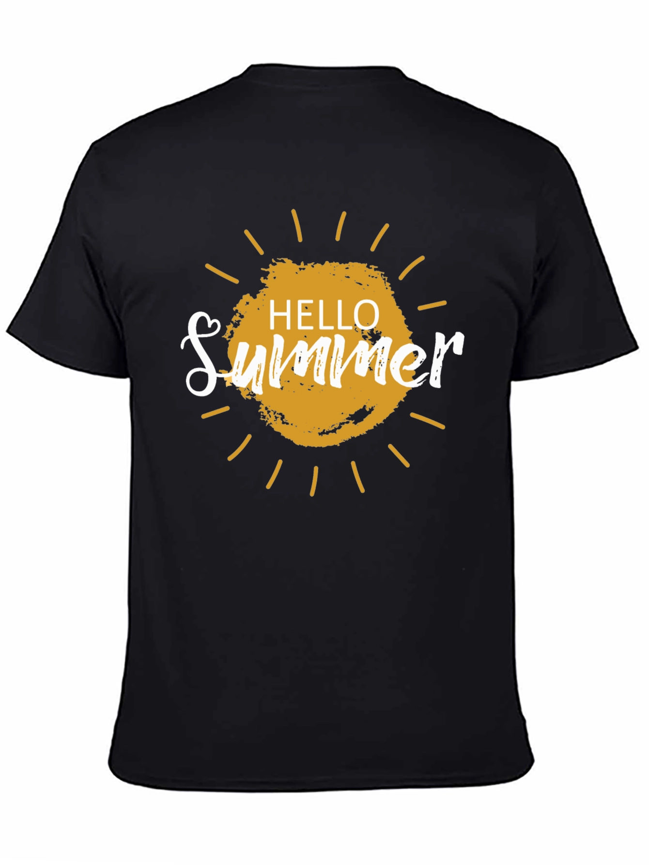 Hello Summer Graphic T-Shirt - Black
