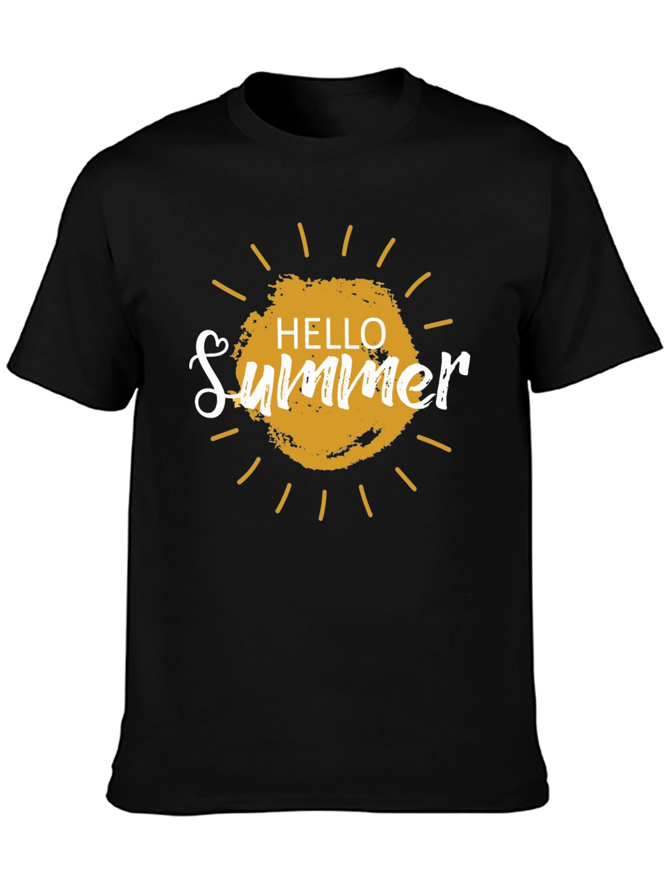 Hello Summer Graphic T-Shirt - Black
