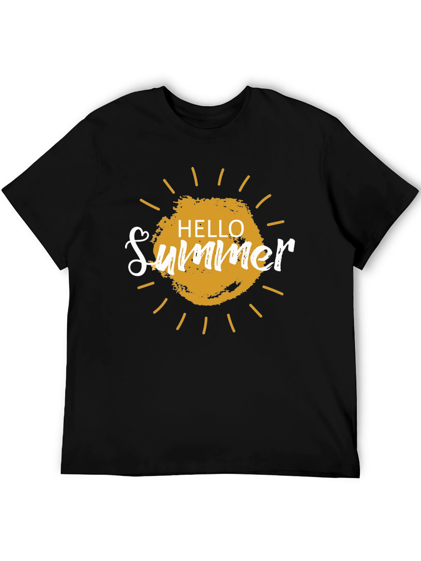 Hello Summer Graphic T-Shirt - Black