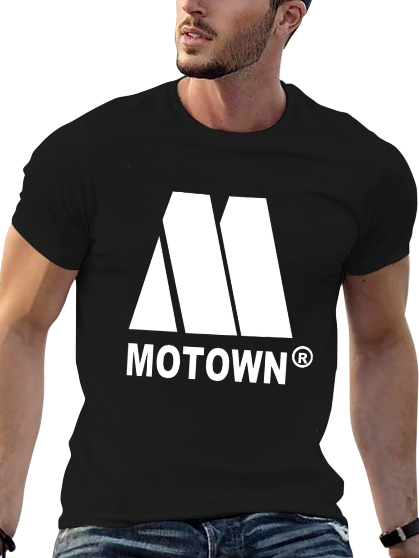 Motown Logo Black T-Shirt - Classic Music Tee