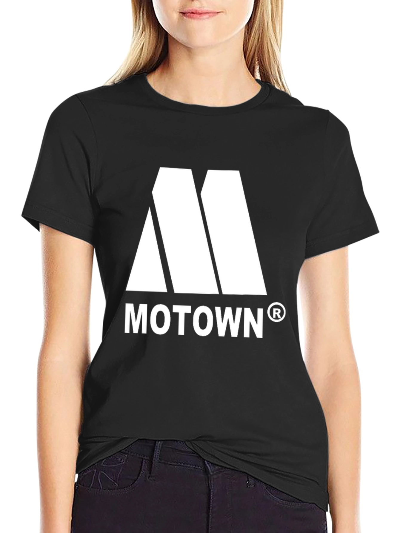 Motown Logo Black T-Shirt - Classic Music Tee
