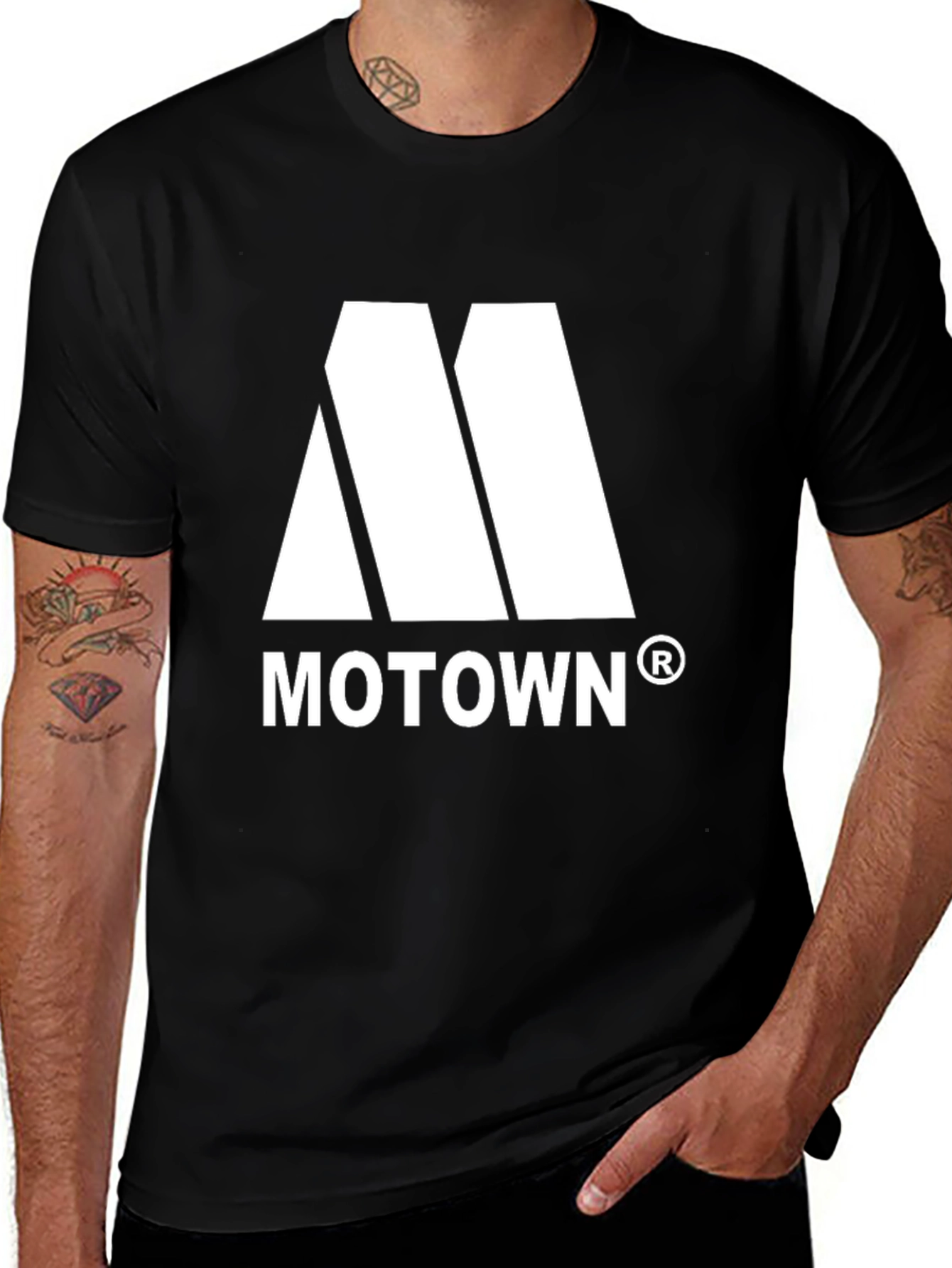 Motown Logo Black T-Shirt - Classic Music Tee
