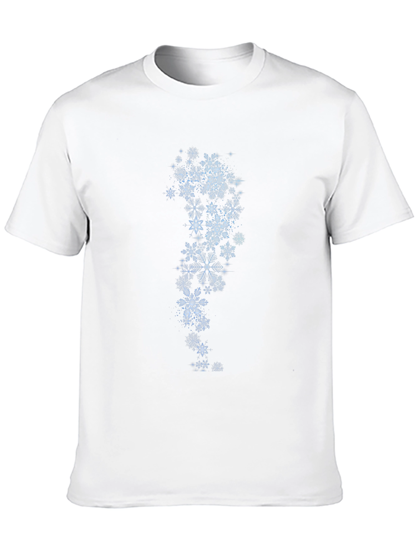 Snowflake Print Black T-Shirt