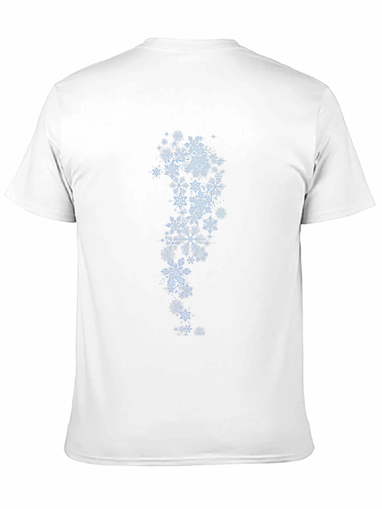 Snowflake Print Black T-Shirt