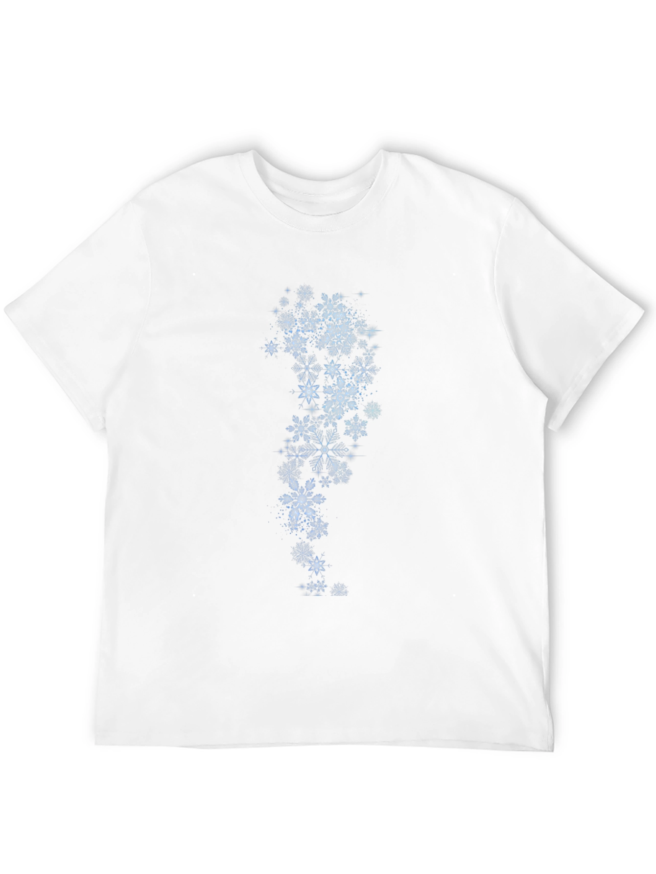 Snowflake Print Black T-Shirt