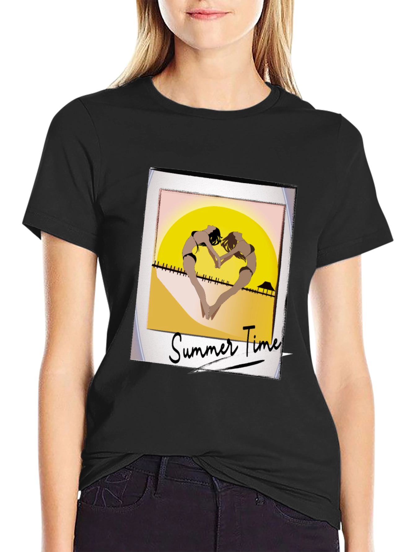 Summer Time Beach Graphic T-Shirt