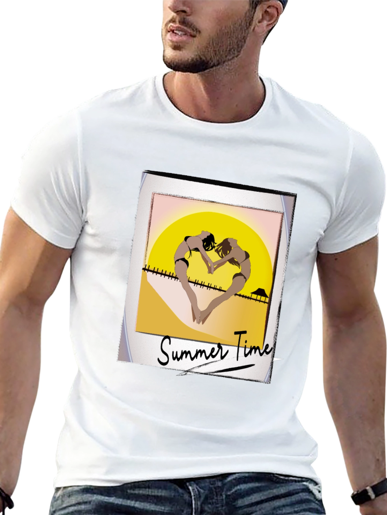 Summer Time Beach Graphic T-Shirt