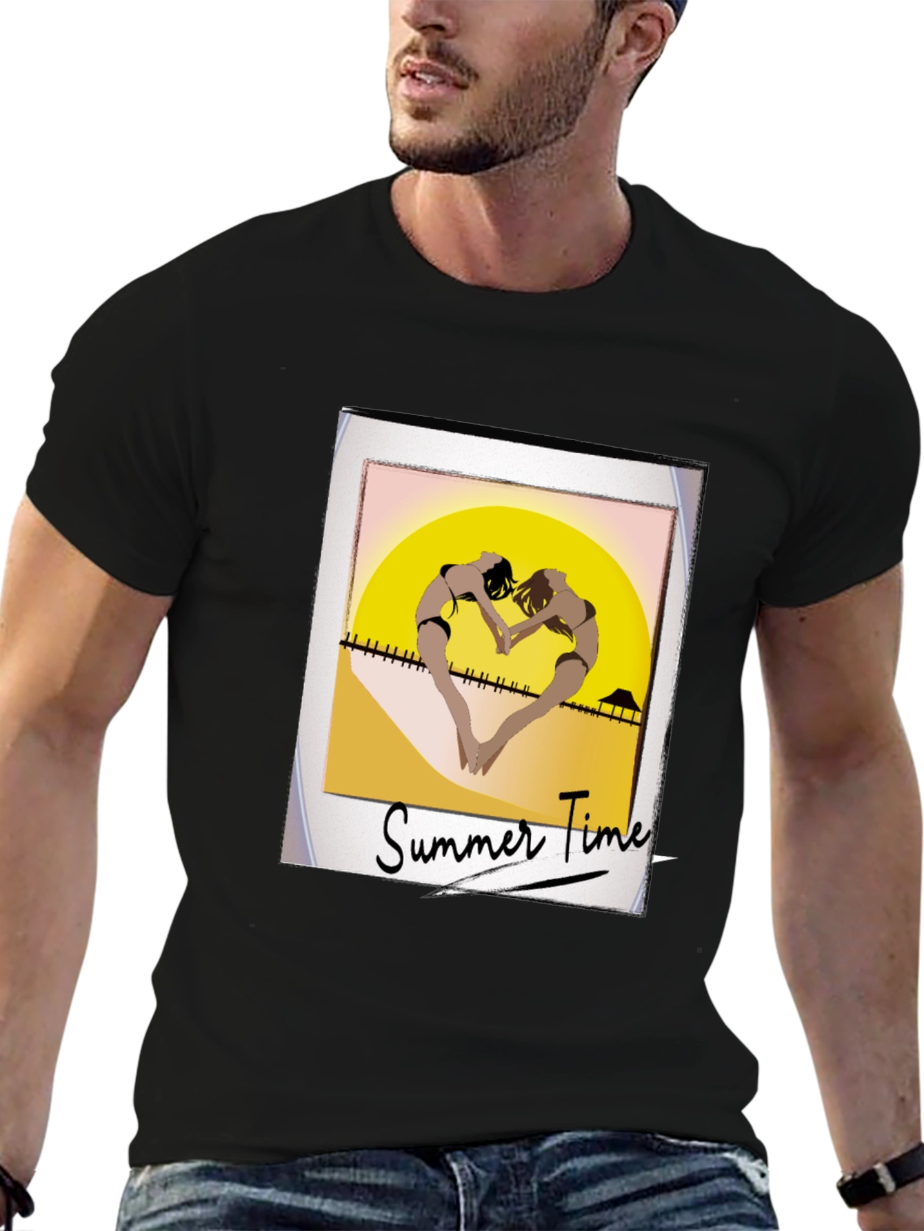 Summer Time Beach Graphic T-Shirt