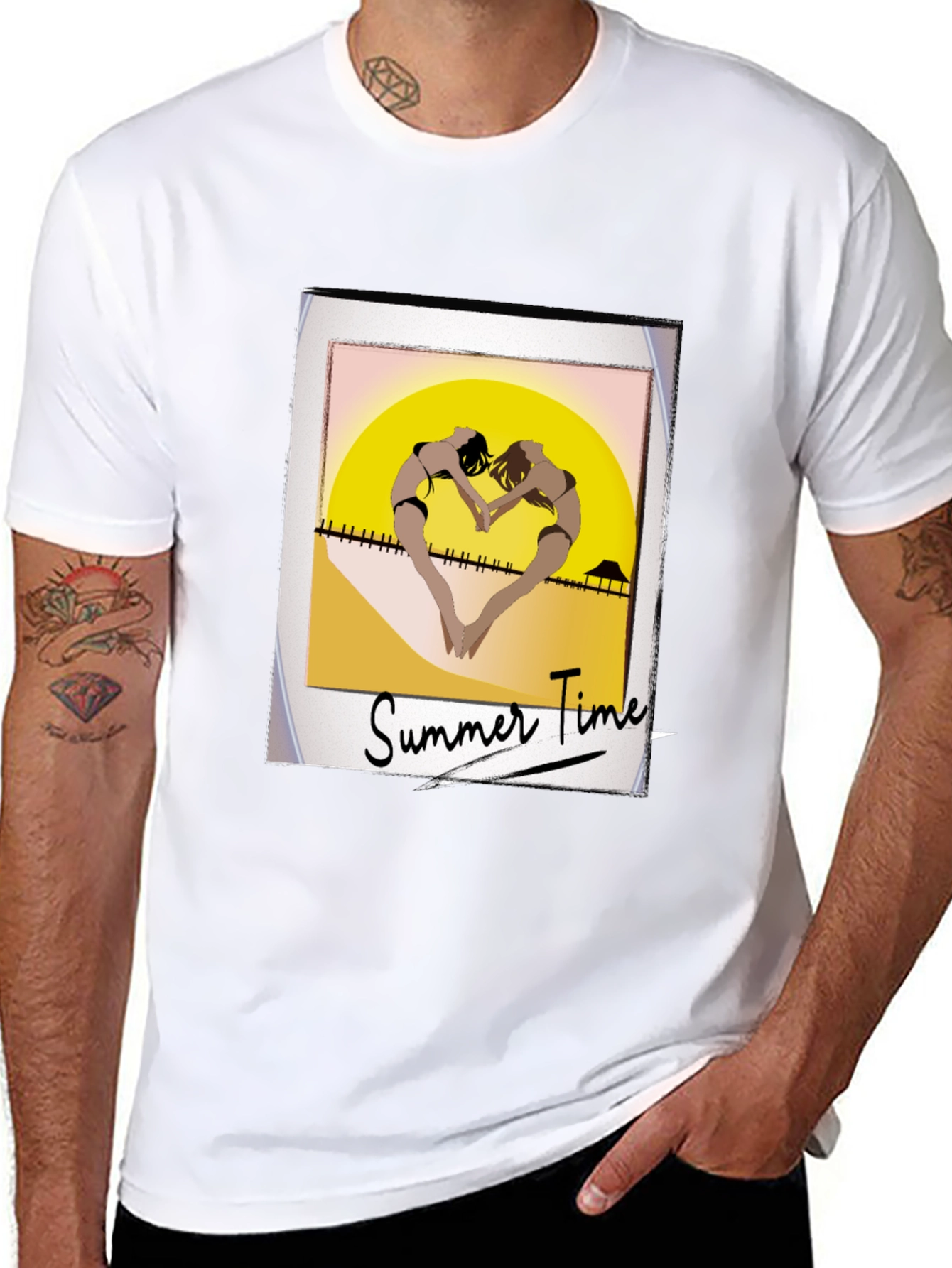 Summer Time Beach Graphic T-Shirt