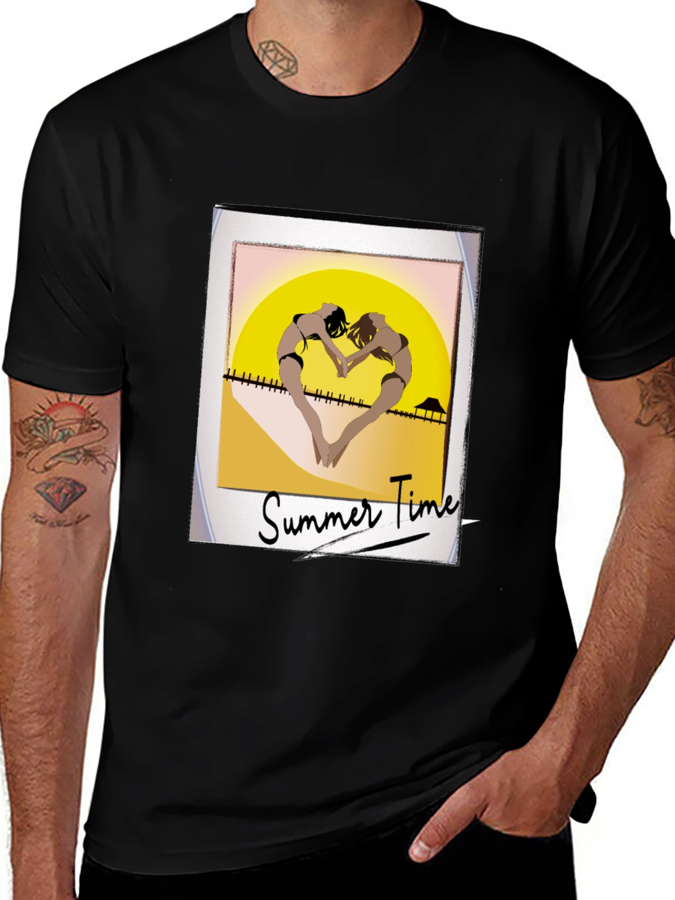 Summer Time Beach Graphic T-Shirt