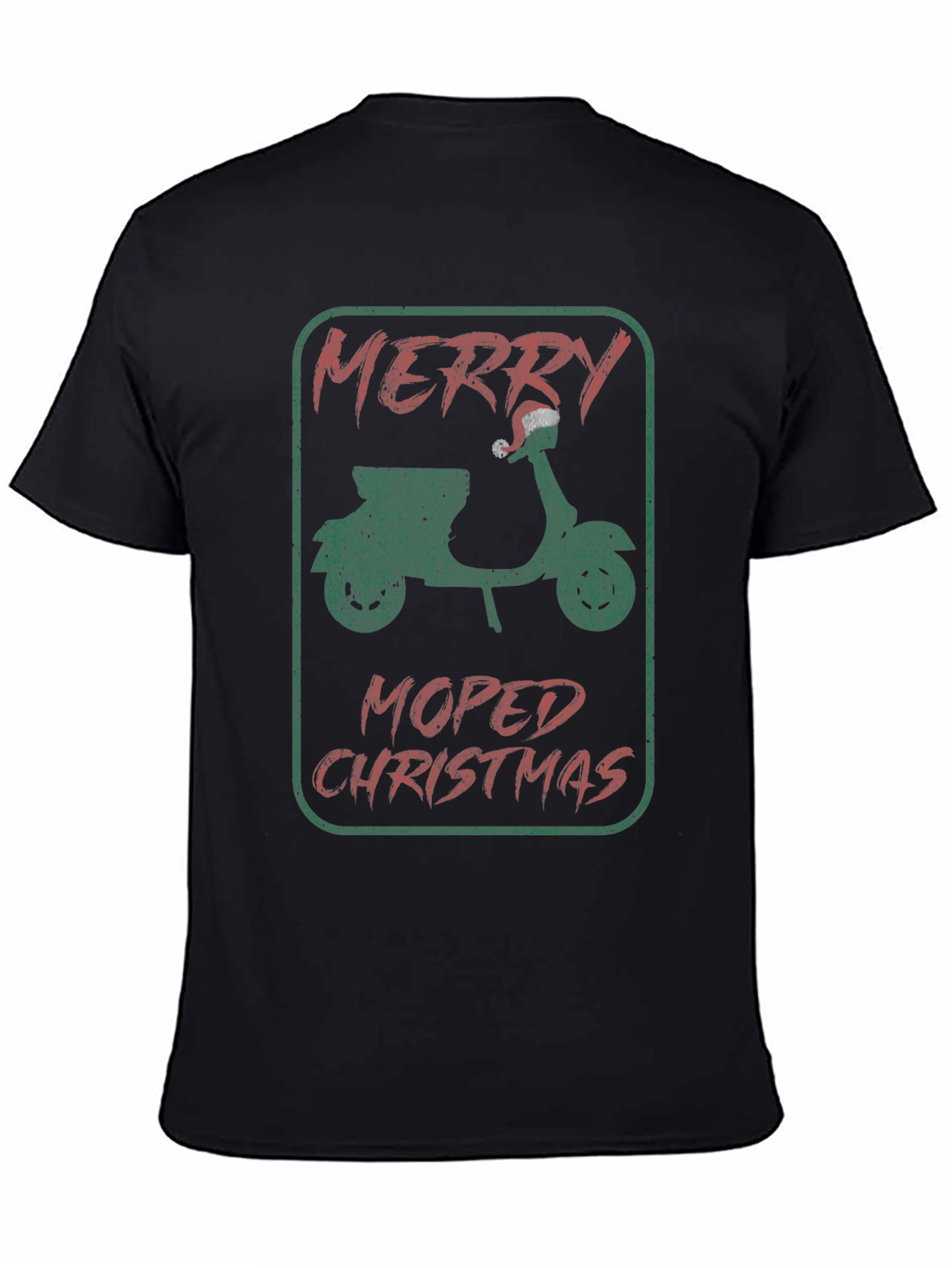 Merry Moped Christmas Graphic T-Shirt