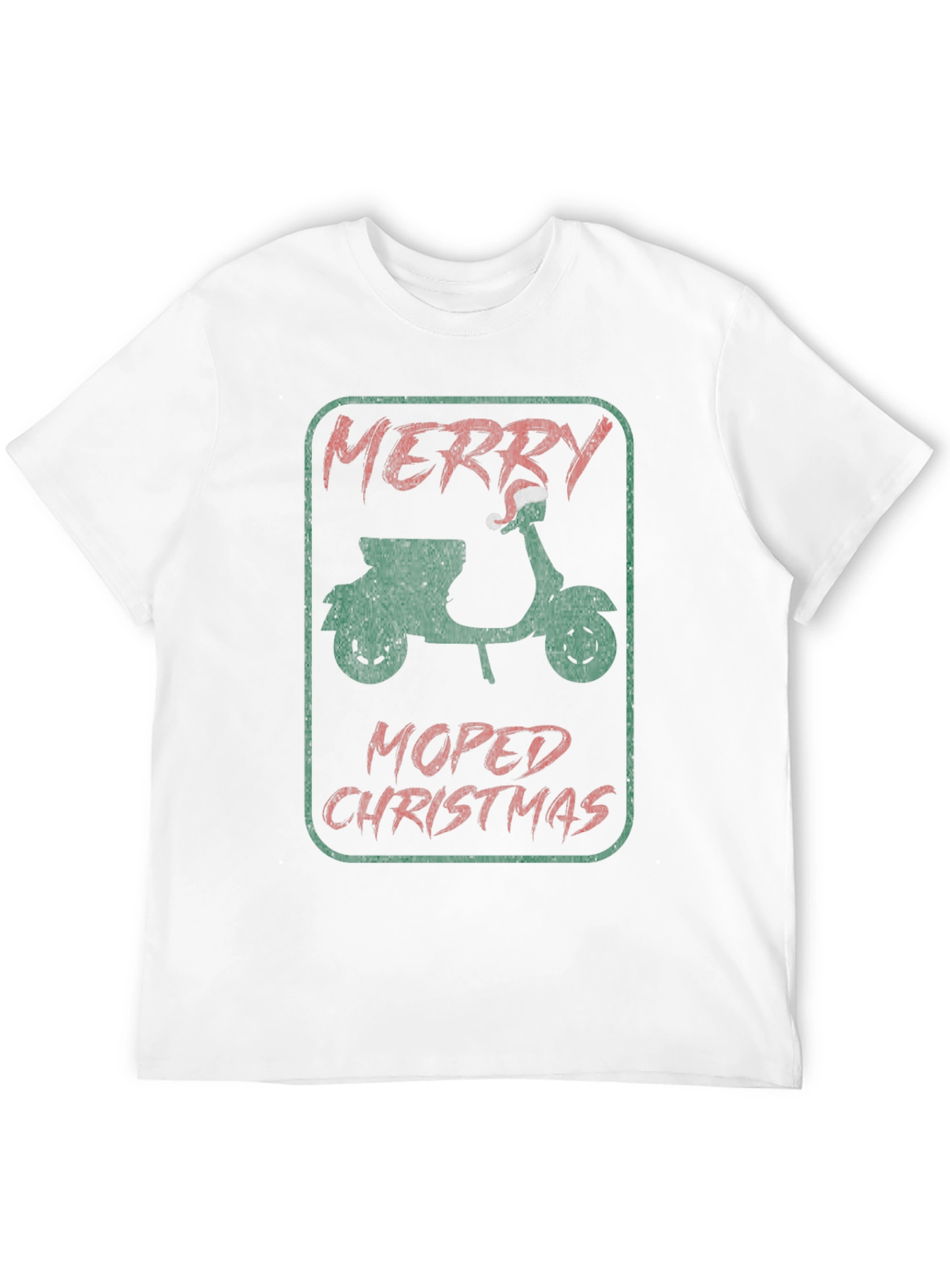 Merry Moped Christmas Graphic T-Shirt