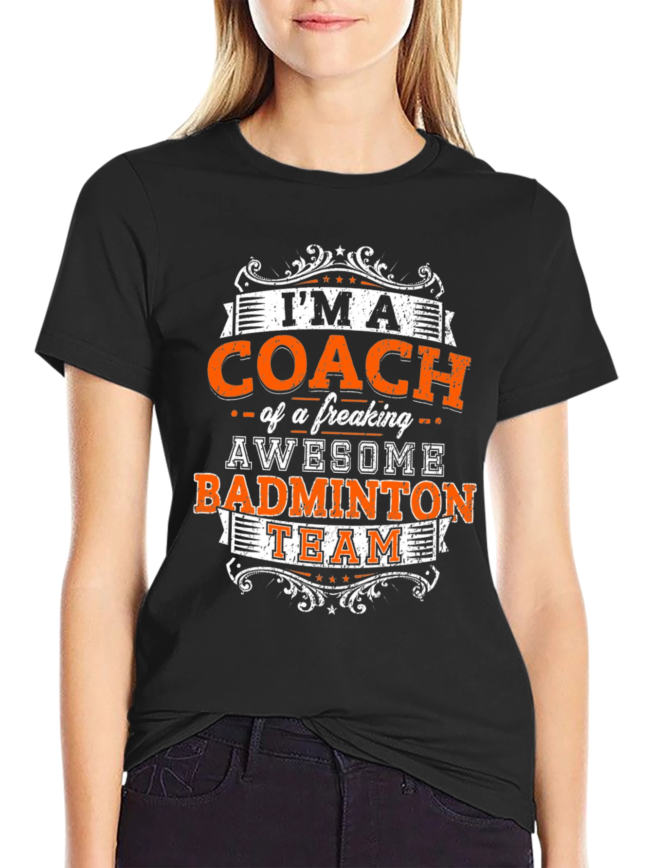 Coach Badminton Team Graphic Tee