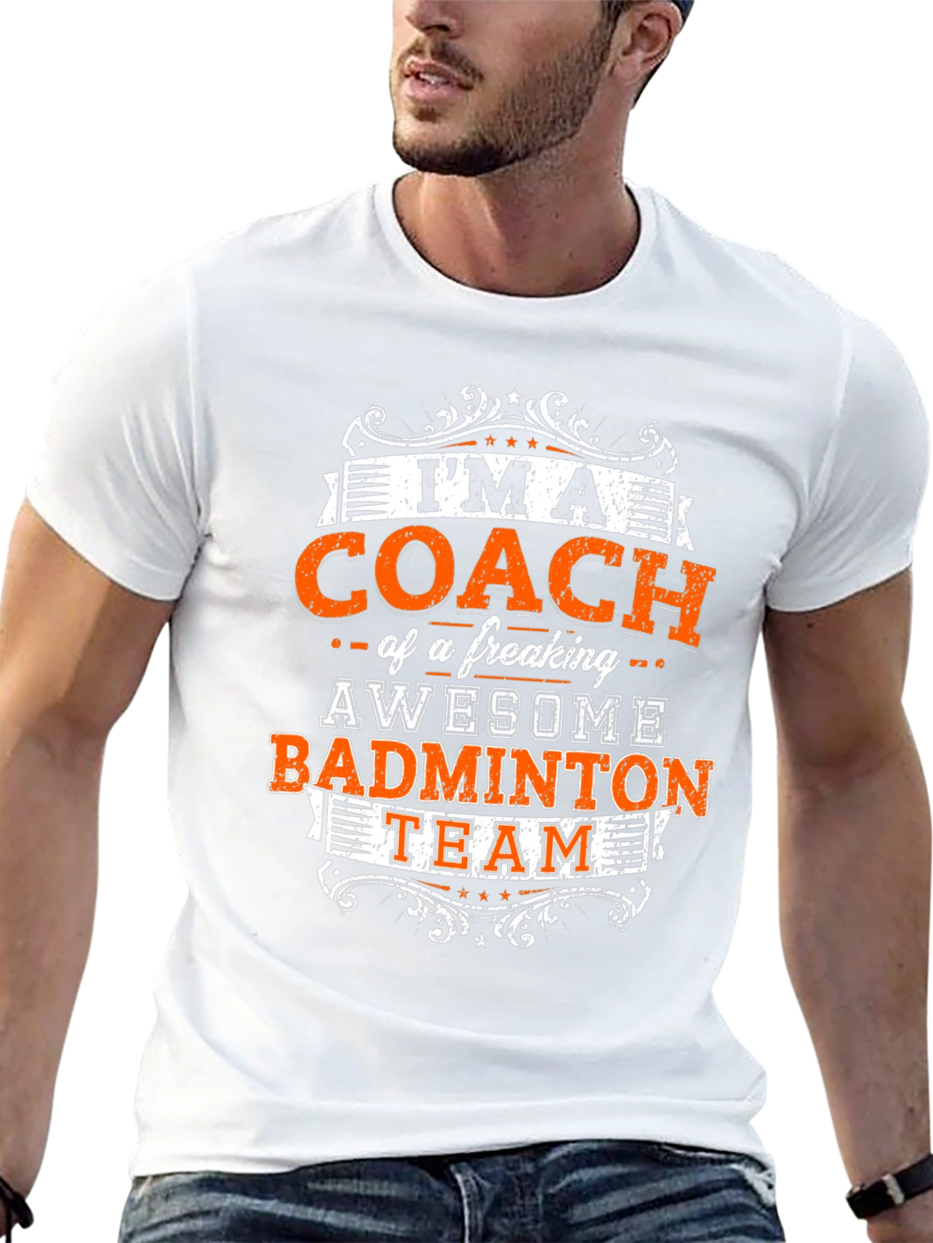 Coach Badminton Team Graphic Tee