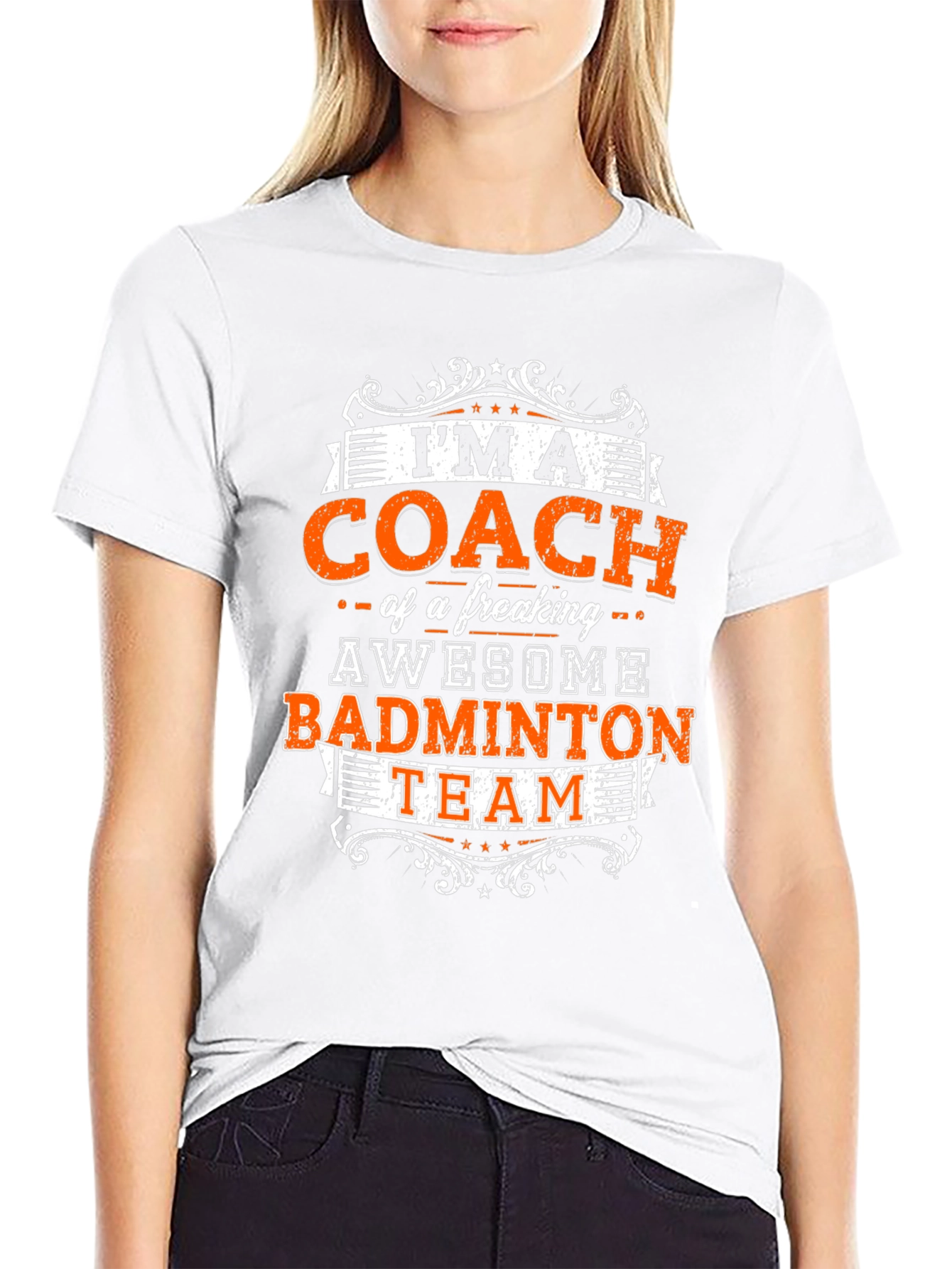 Coach Badminton Team Graphic Tee