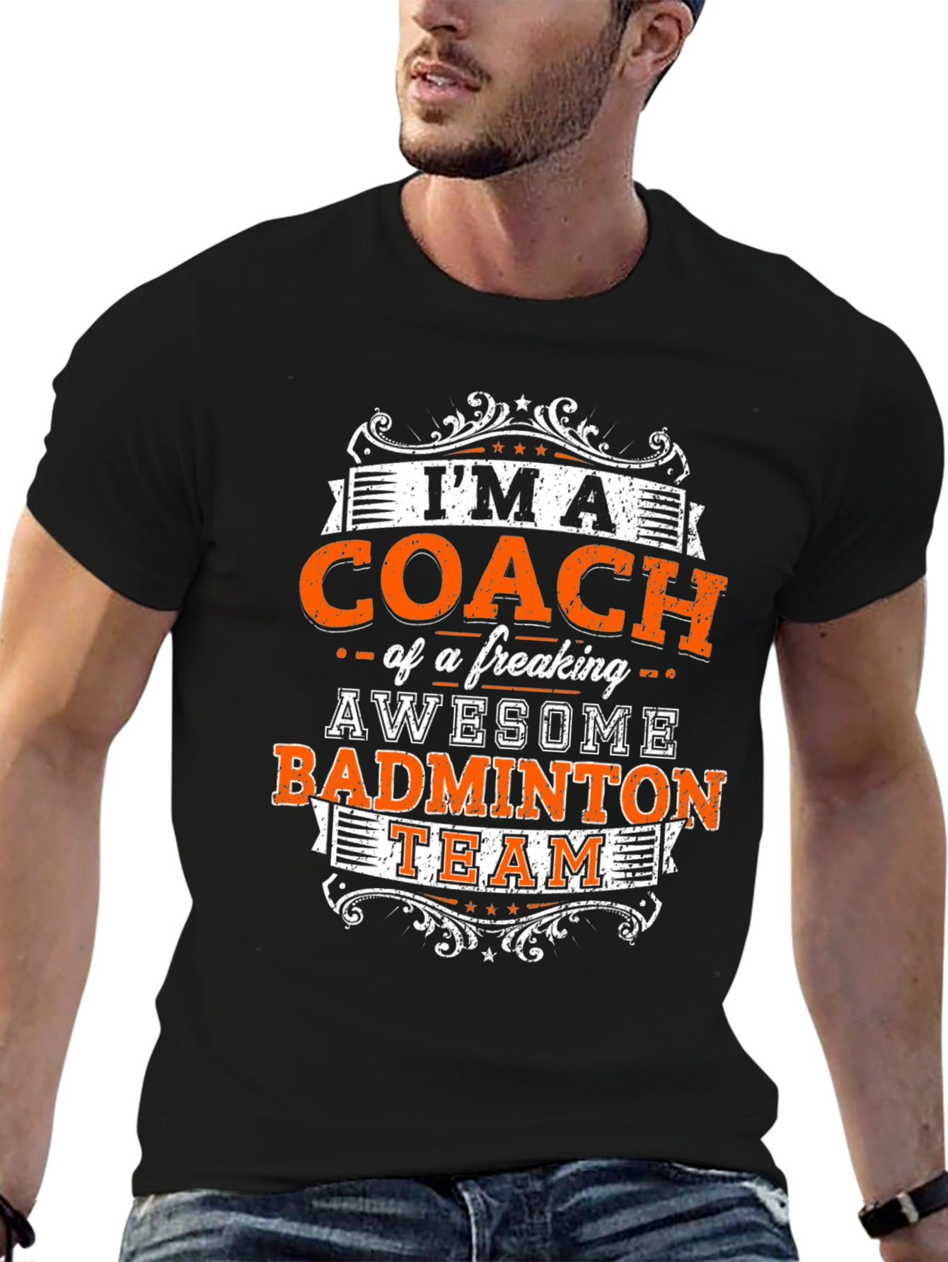 Coach Badminton Team Graphic Tee