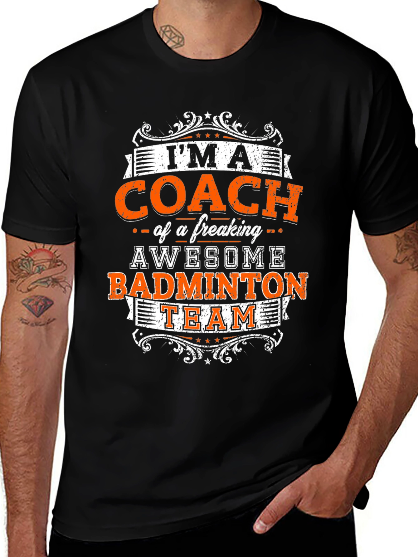 Coach Badminton Team Graphic Tee