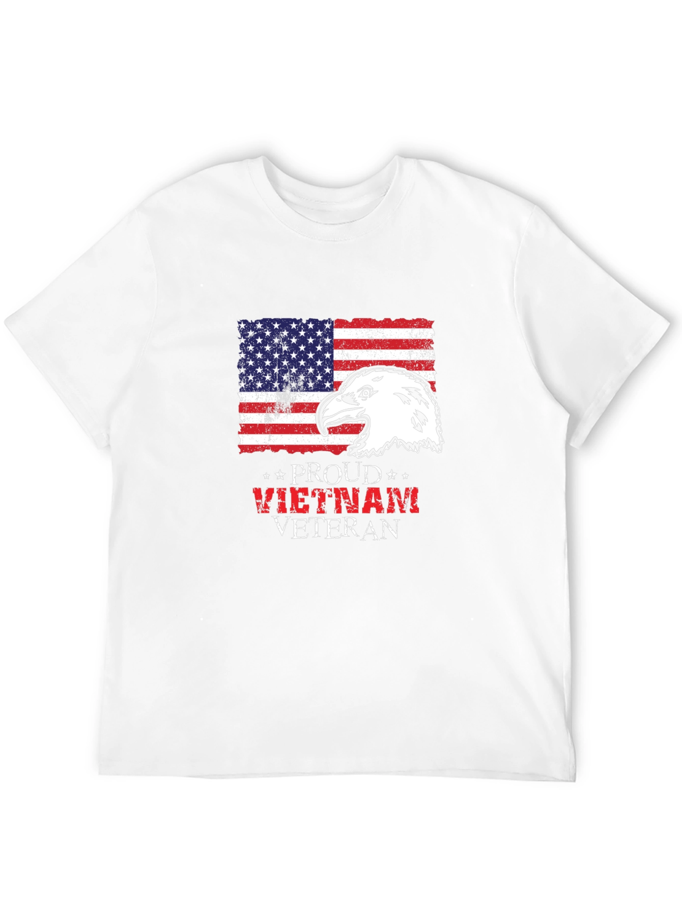 Proud Vietnam Veteran Eagle Flag Graphic T-Shirt