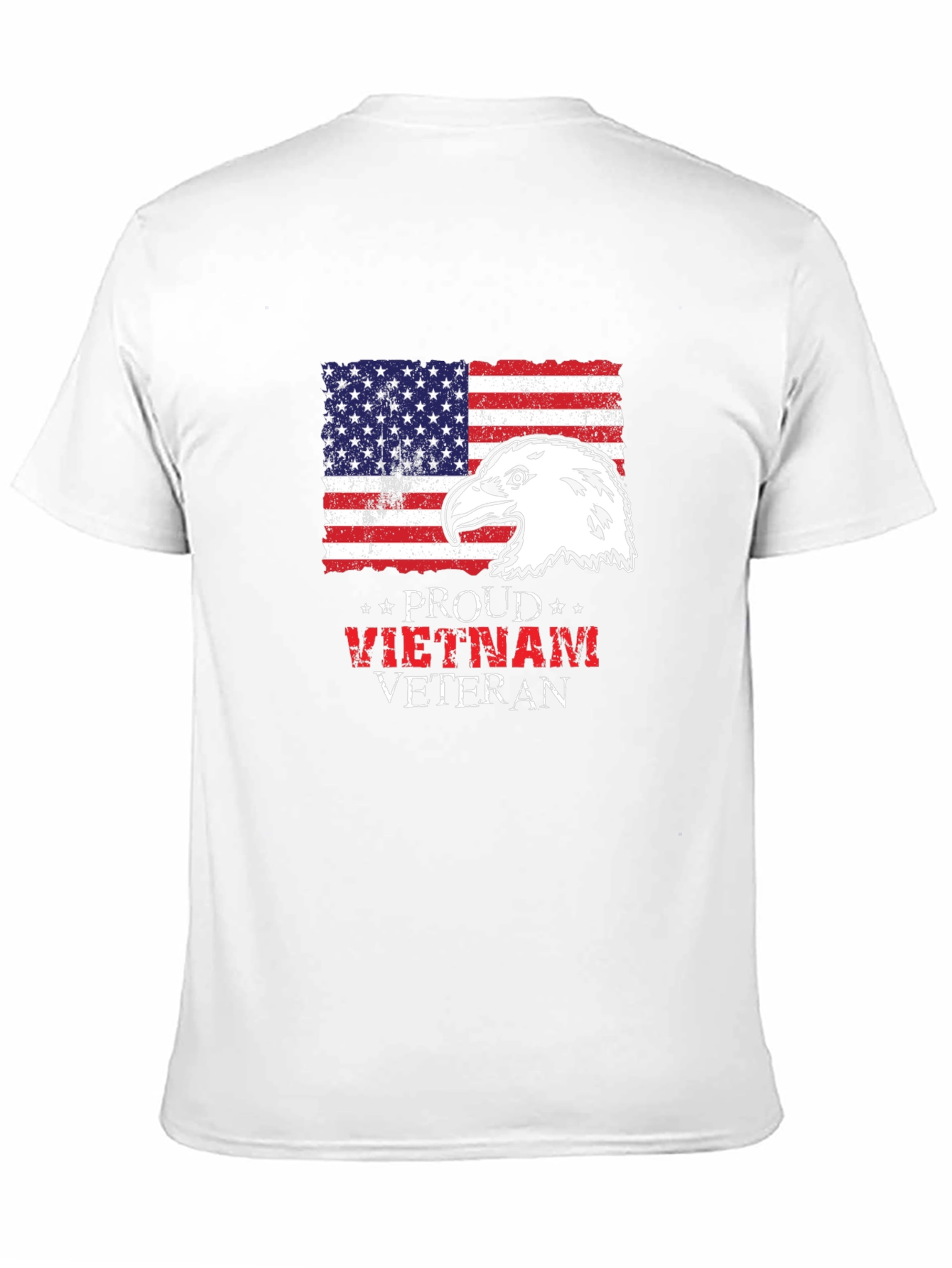 Proud Vietnam Veteran Eagle Flag Graphic T-Shirt