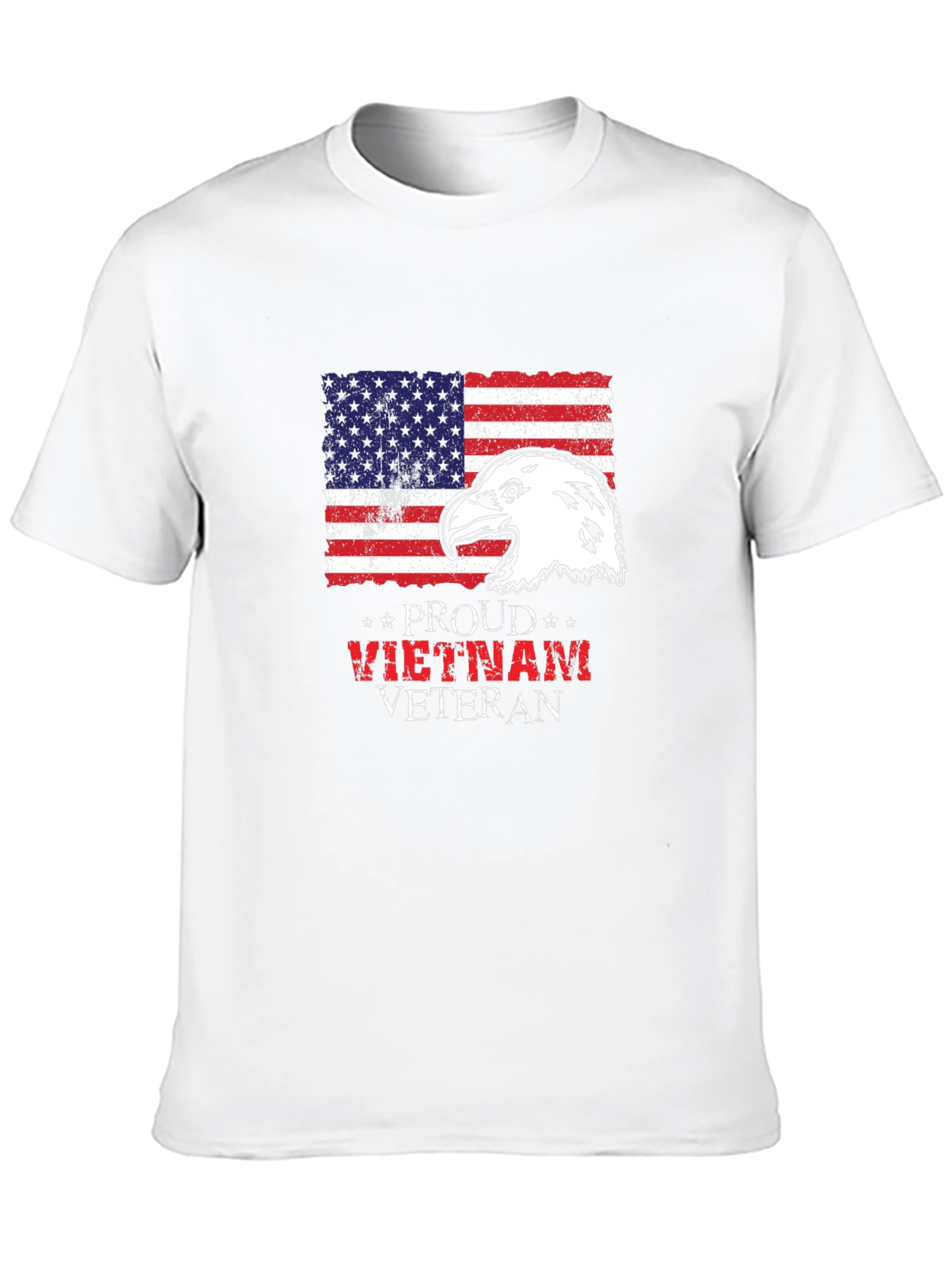 Proud Vietnam Veteran Eagle Flag Graphic T-Shirt