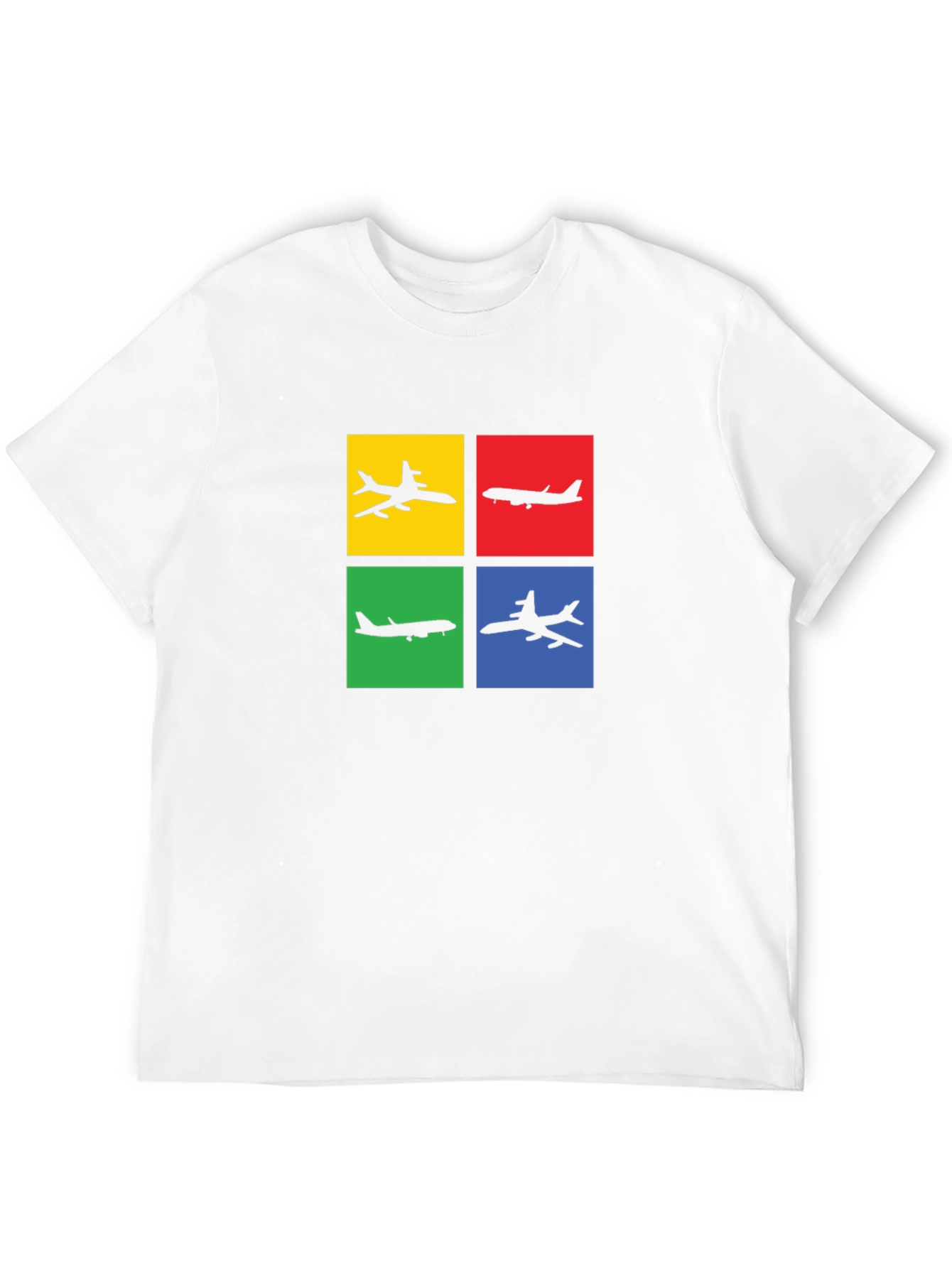 Airplane Silhouette Graphic Tee - Mens Black T-Shirt