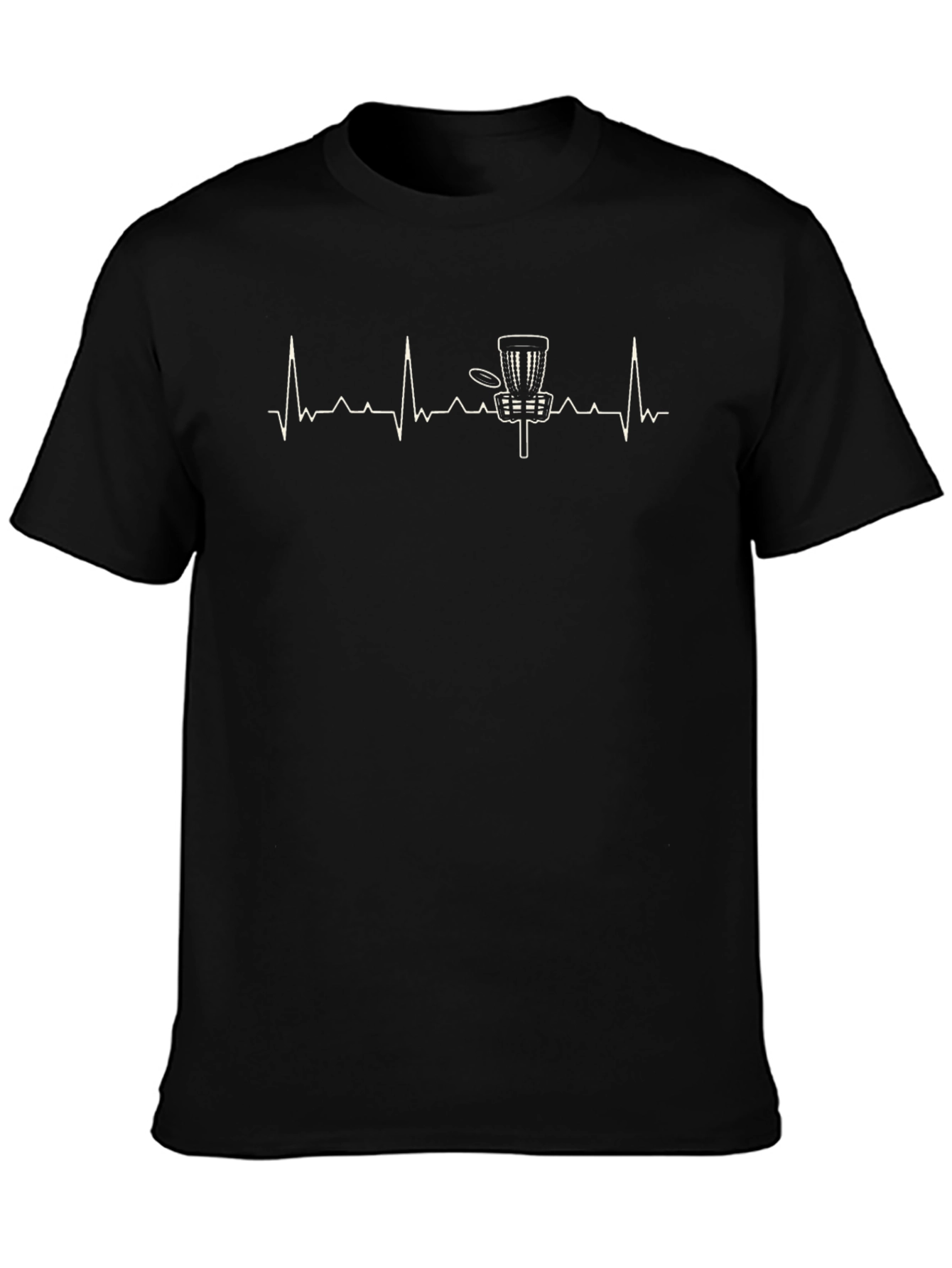 Disc Golf Heartbeat T-Shirt - Sporty Graphic Tee