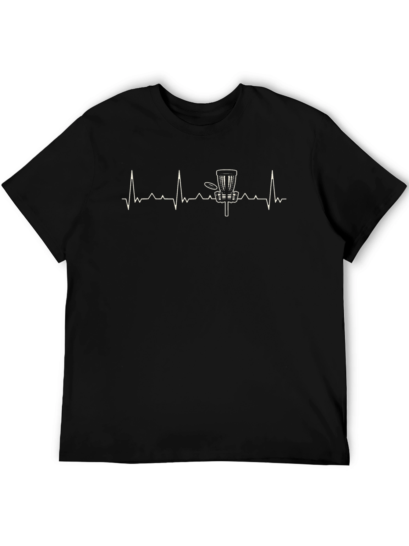 Disc Golf Heartbeat T-Shirt - Sporty Graphic Tee