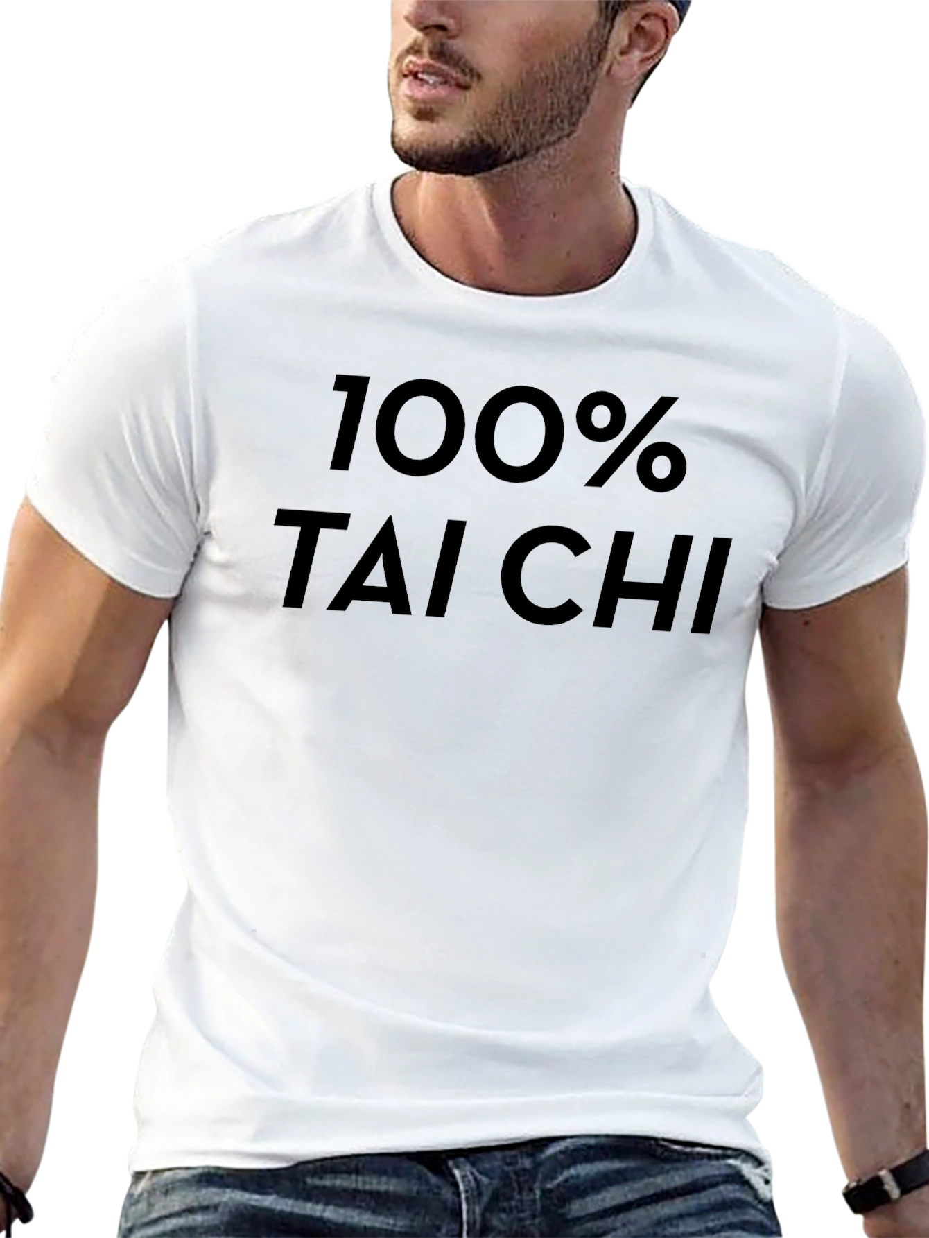 100% Tai Chi Black T-Shirt - Martial Arts Tee