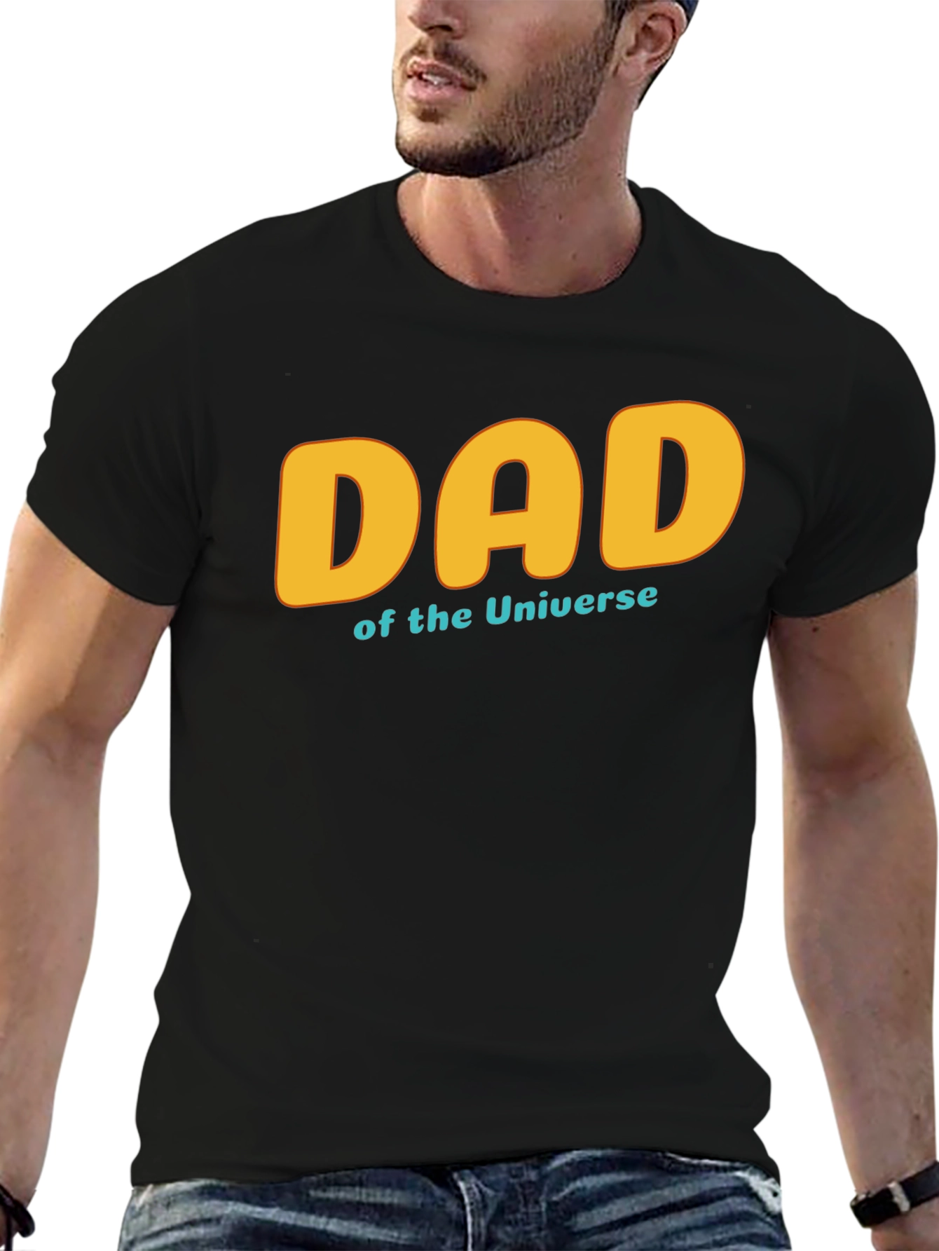 Dad of the Universe Graphic T-Shirt - Black