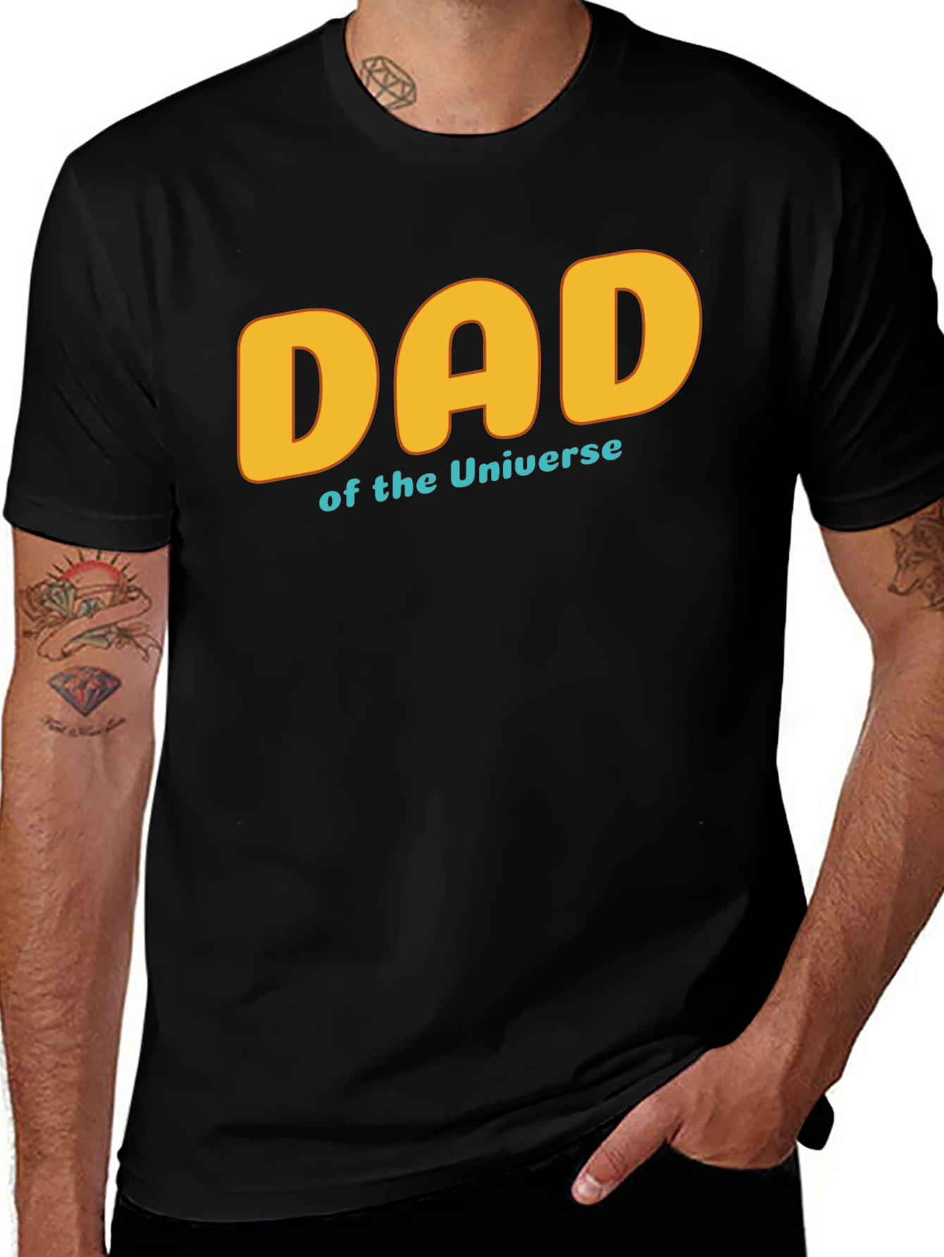 Dad of the Universe Graphic T-Shirt - Black