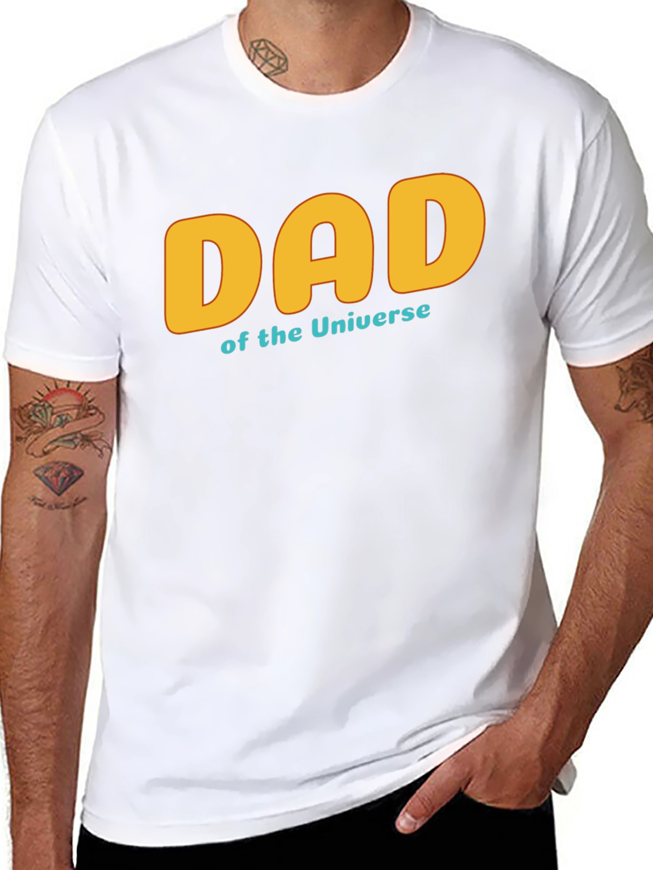Dad of the Universe Graphic T-Shirt - Black