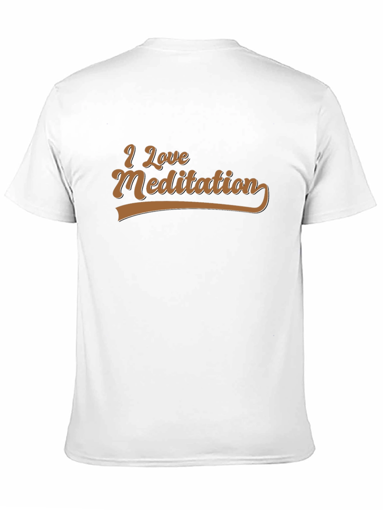 I Love Meditation Black Graphic T-Shirt