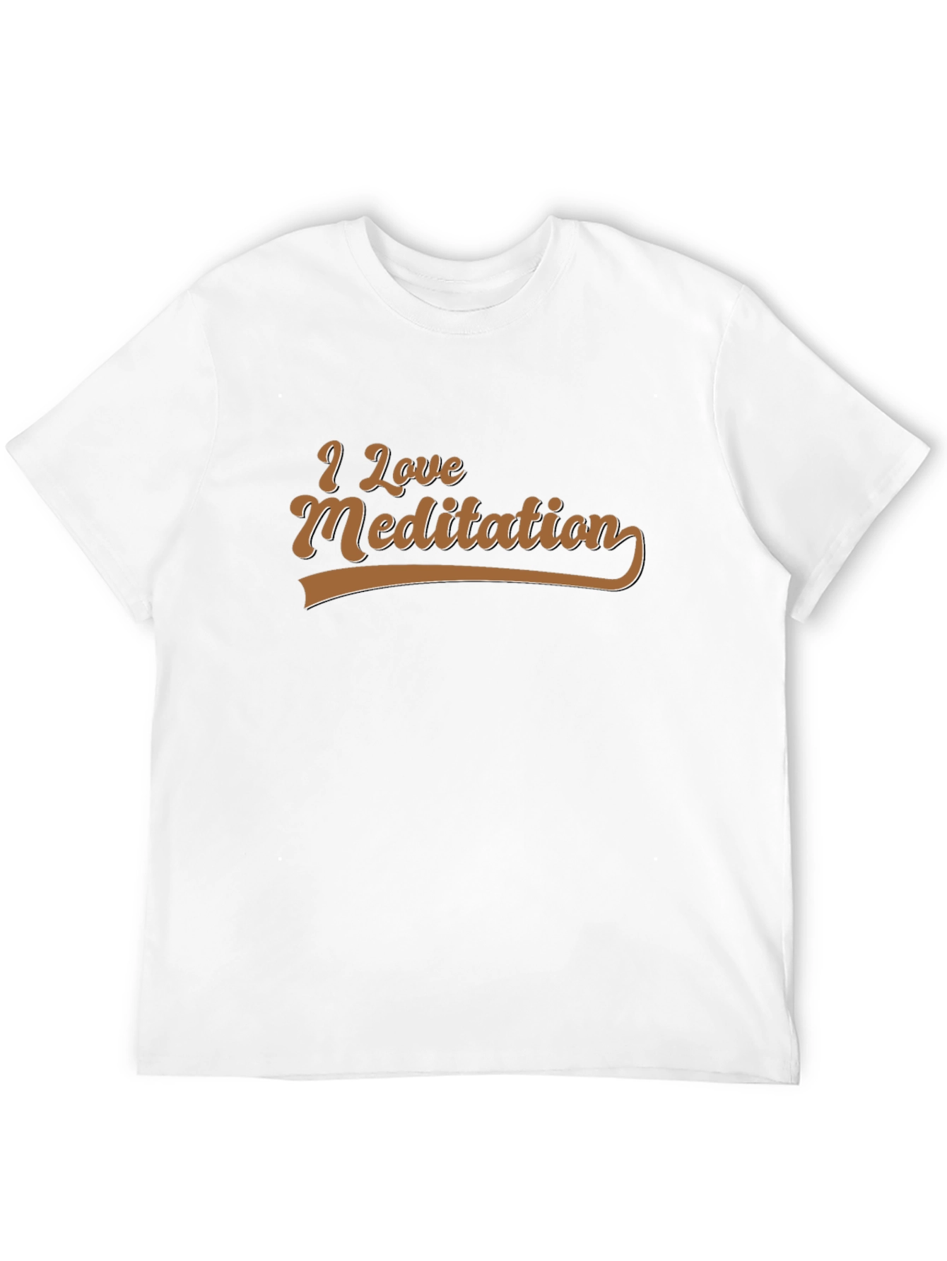 I Love Meditation Black Graphic T-Shirt