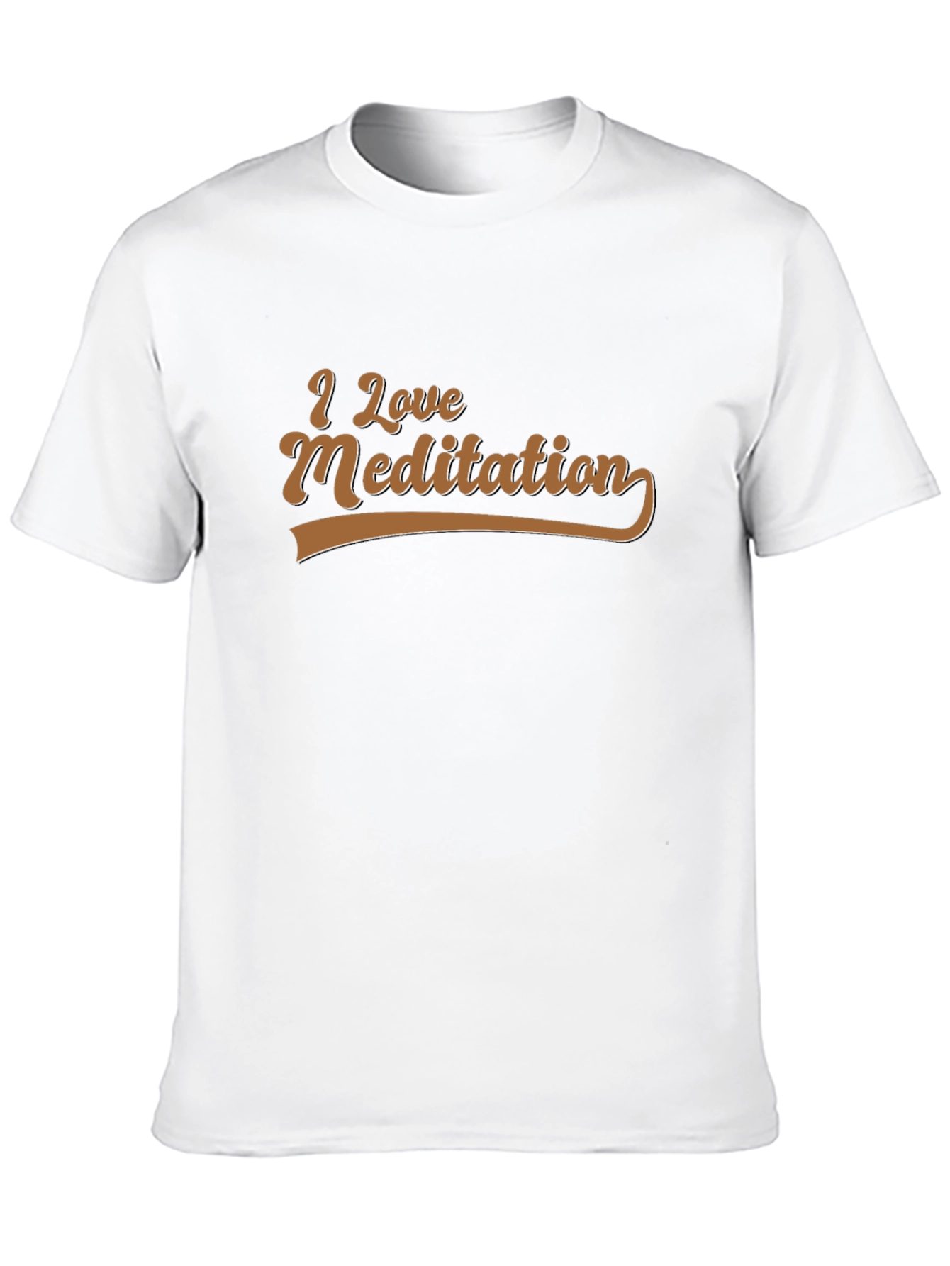 I Love Meditation Black Graphic T-Shirt