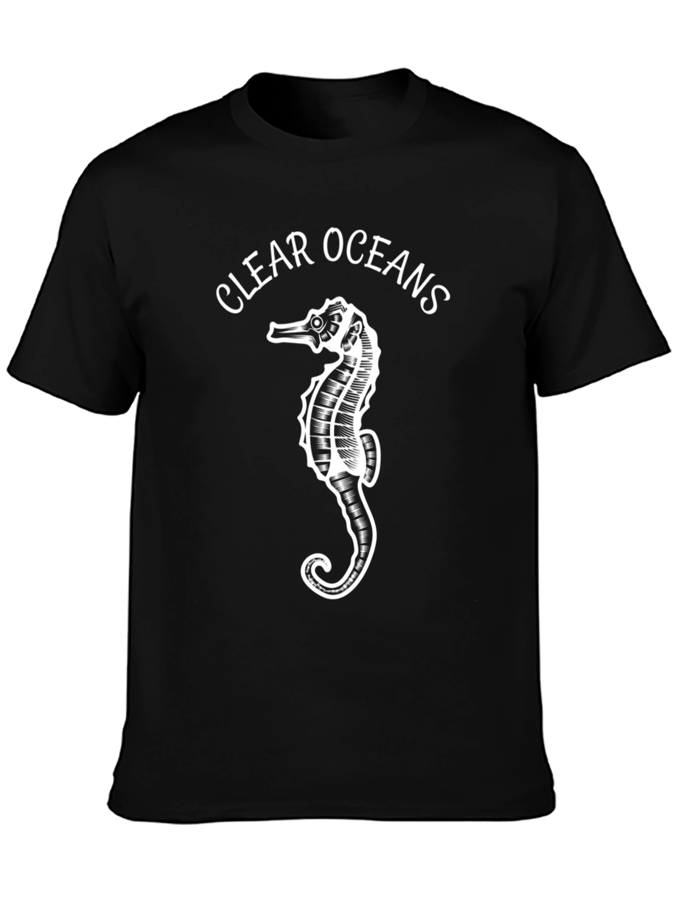 Clear Oceans Seahorse Graphic T-Shirt - Eco-Friendly