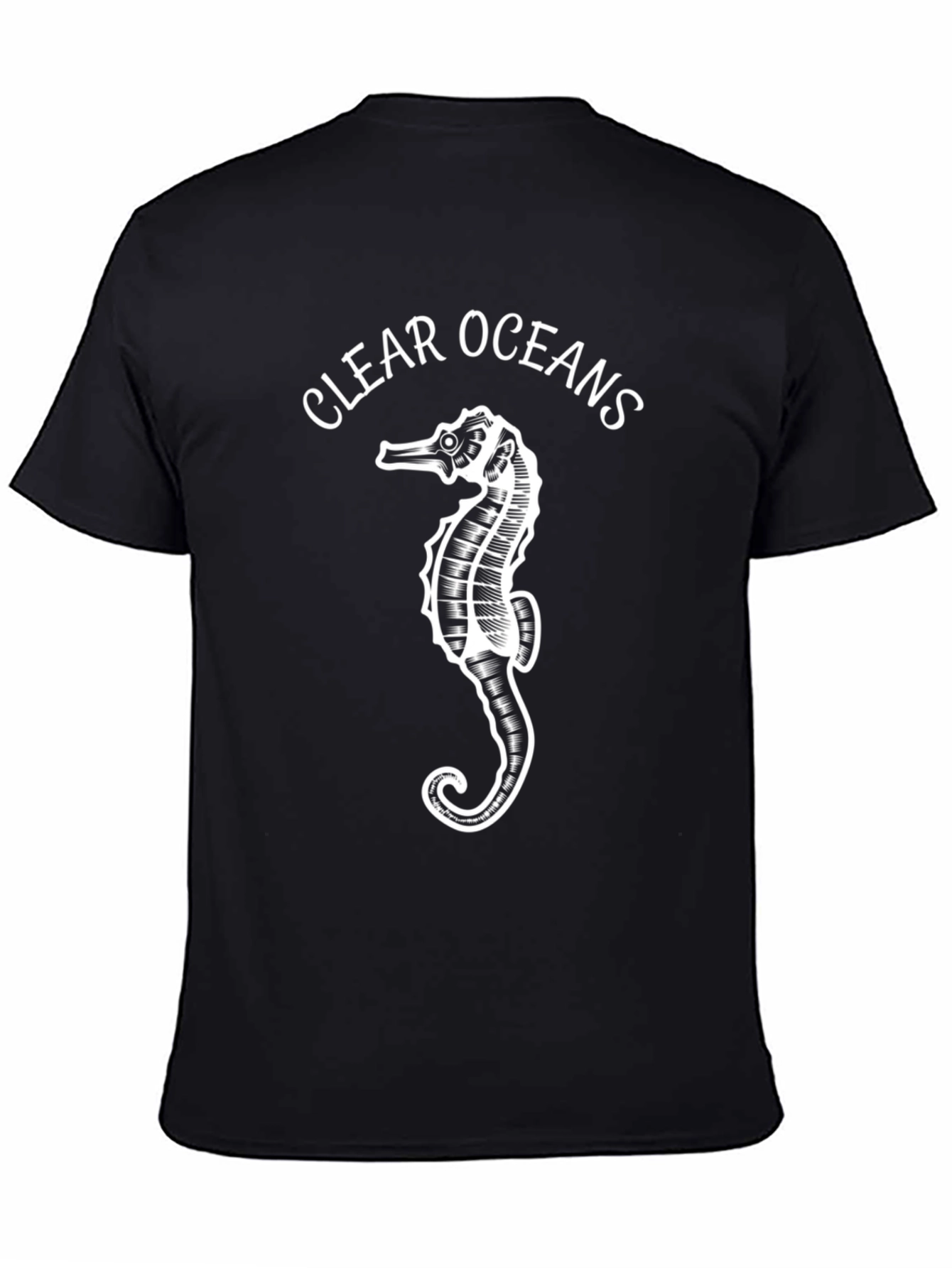 Clear Oceans Seahorse Graphic T-Shirt - Eco-Friendly