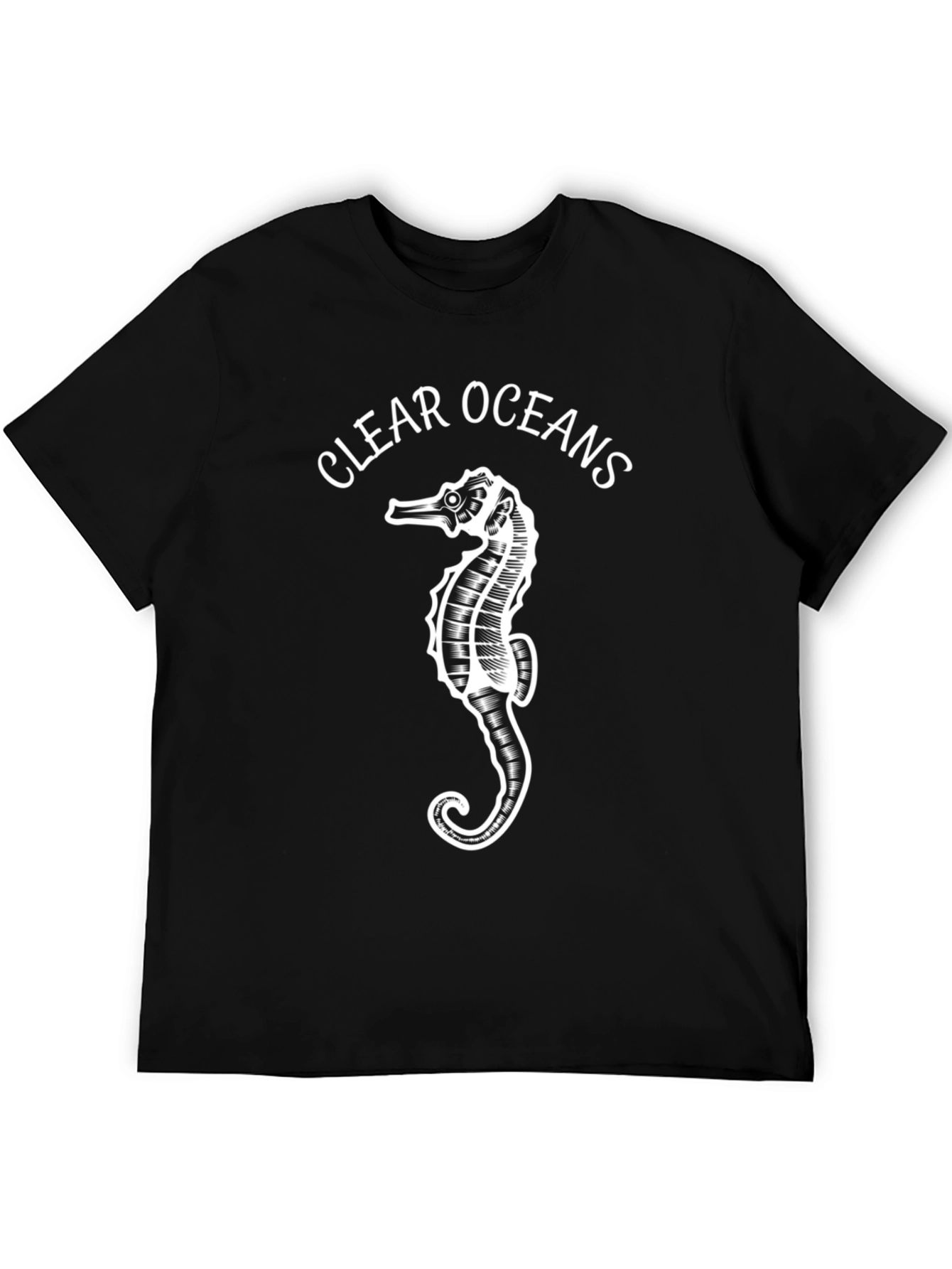 Clear Oceans Seahorse Graphic T-Shirt - Eco-Friendly