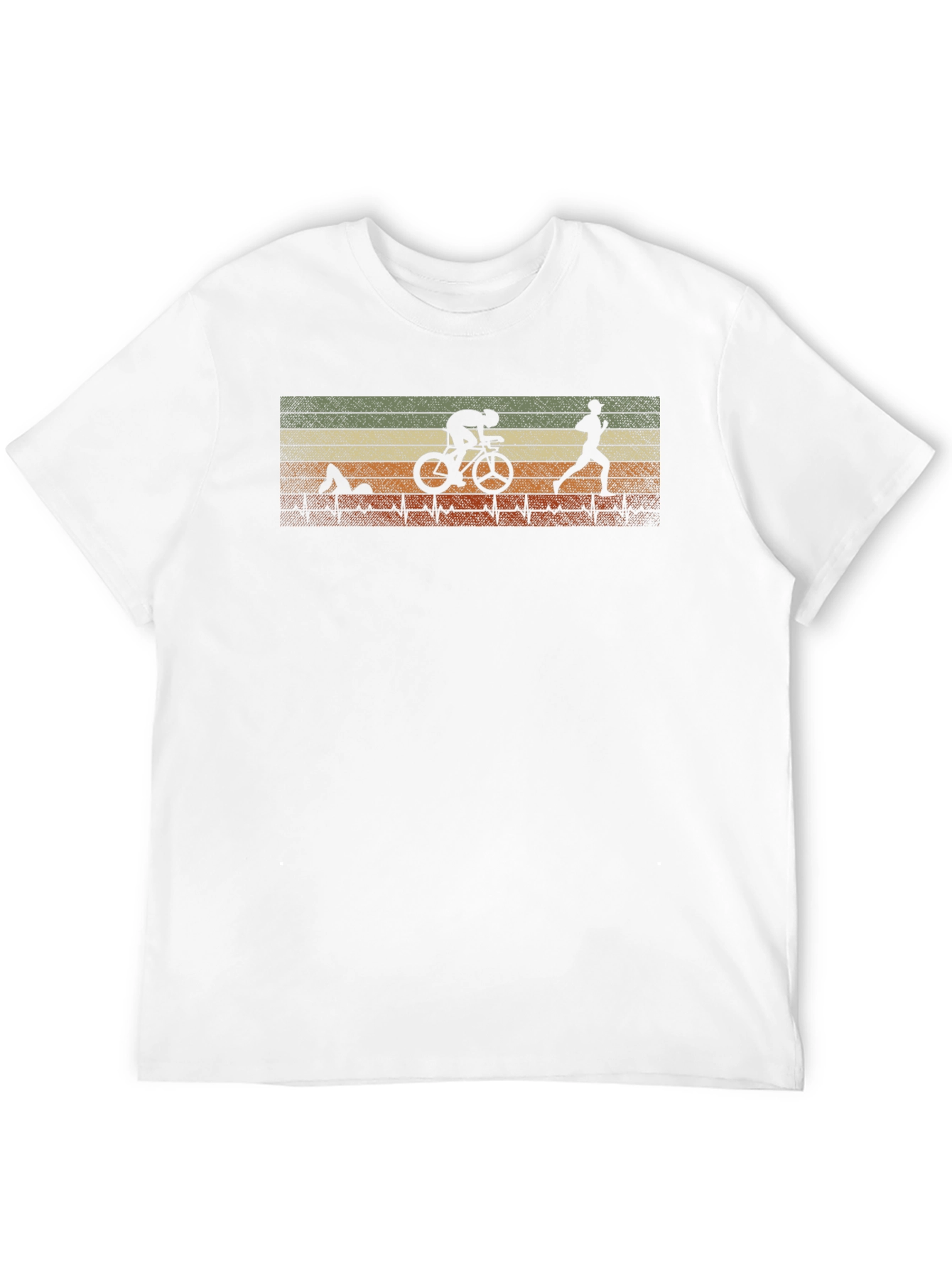 Triathlon Silhouette Heartbeat T-Shirt