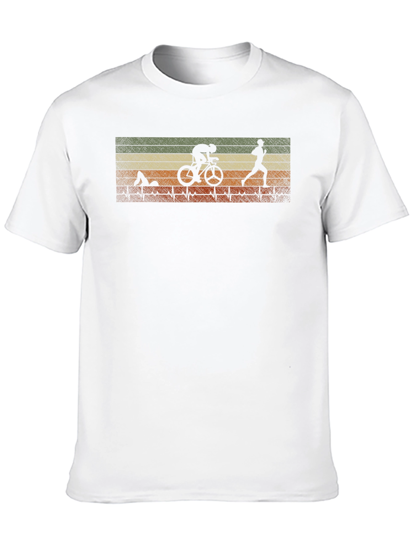 Triathlon Silhouette Heartbeat T-Shirt