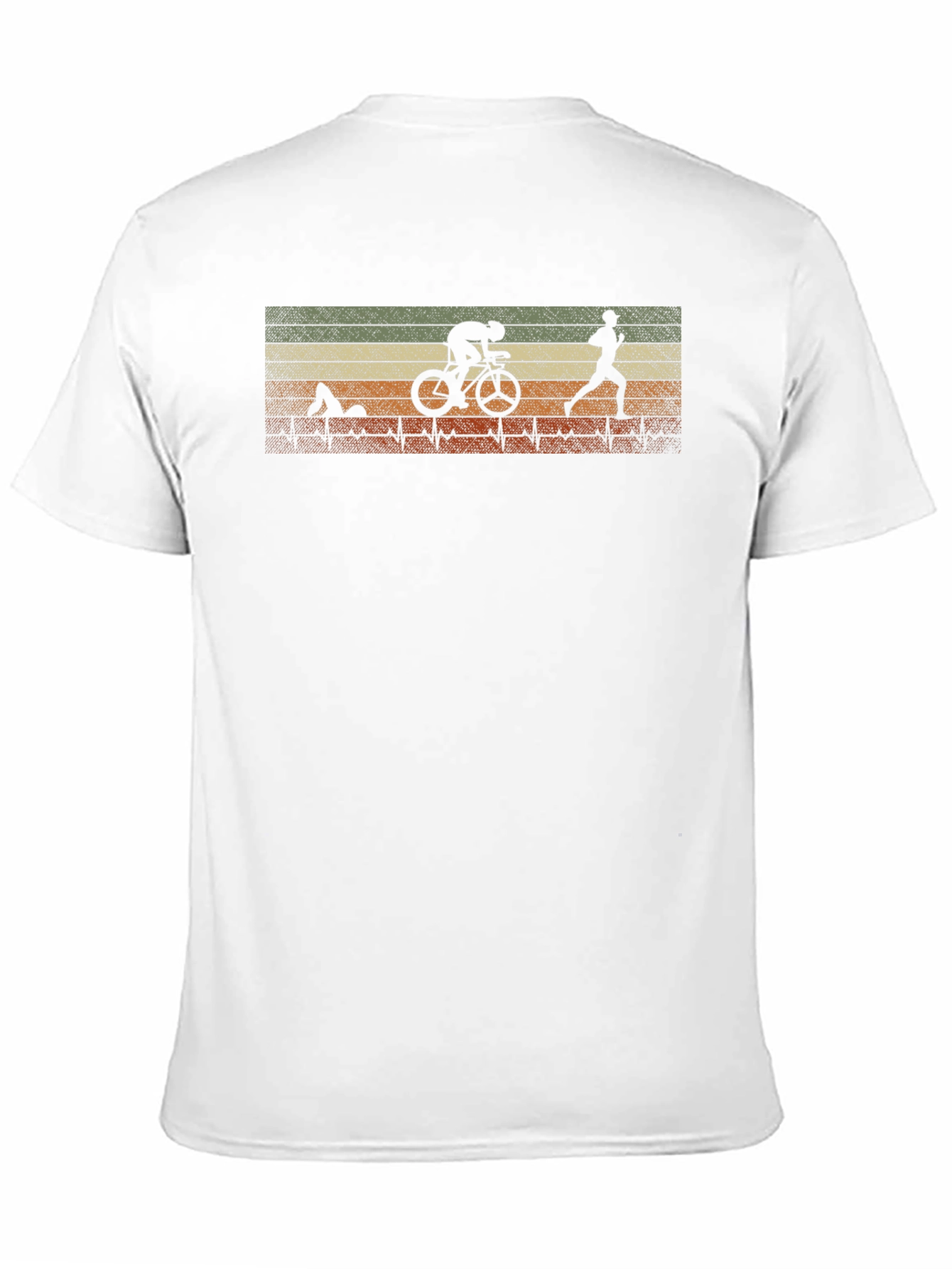 Triathlon Silhouette Heartbeat T-Shirt