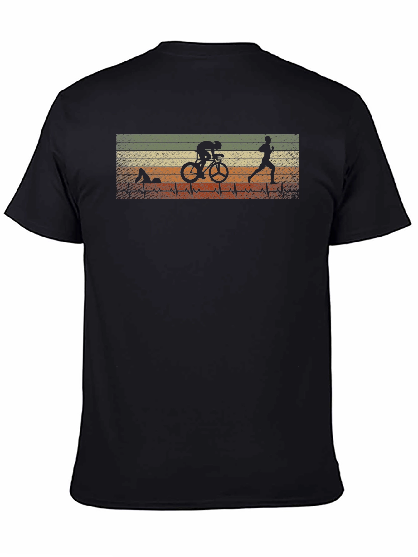 Triathlon Silhouette Heartbeat T-Shirt
