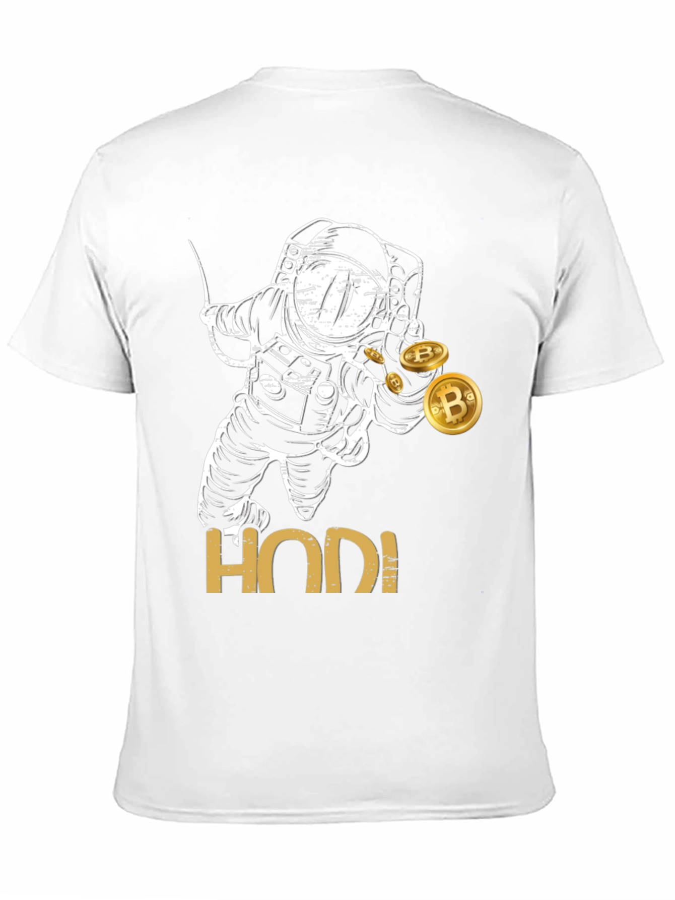 HODL Astronaut Bitcoin T-Shirt - Crypto Investor Tee