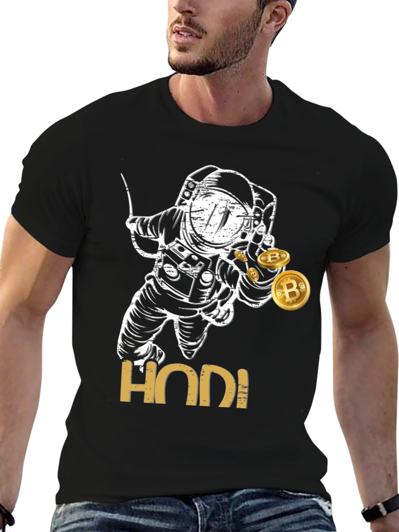 HODL Astronaut Bitcoin T-Shirt - Crypto Investor Tee