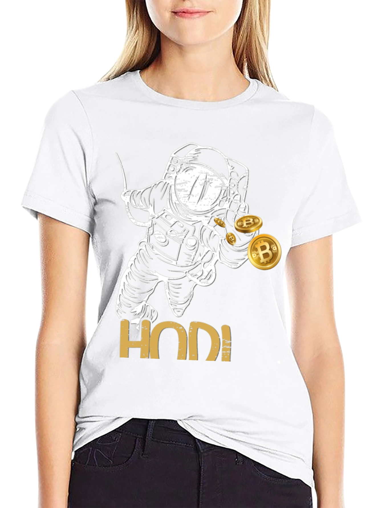 HODL Astronaut Bitcoin T-Shirt - Crypto Investor Tee
