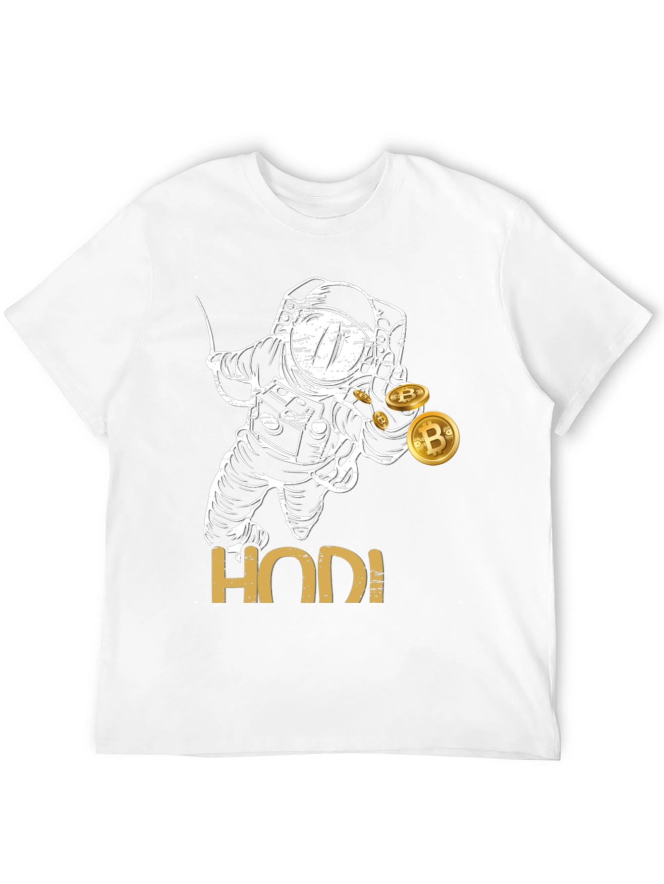 HODL Astronaut Bitcoin T-Shirt - Crypto Investor Tee